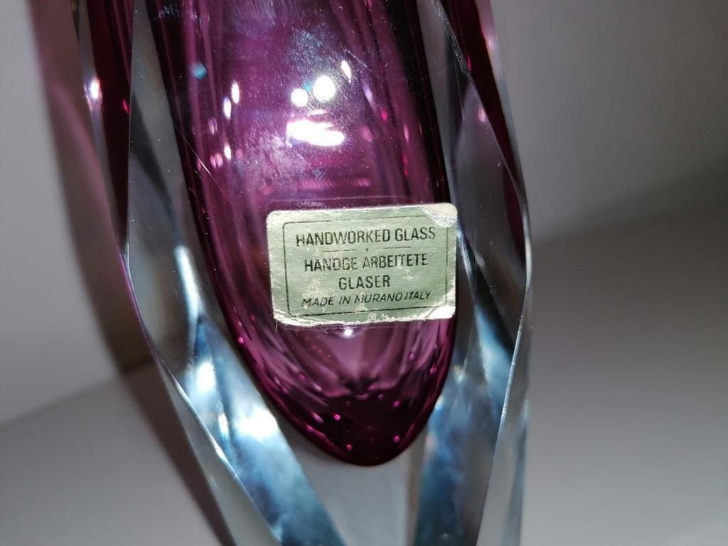 Pink Murano Seguso Flavio Poli Glass Vase photo buy