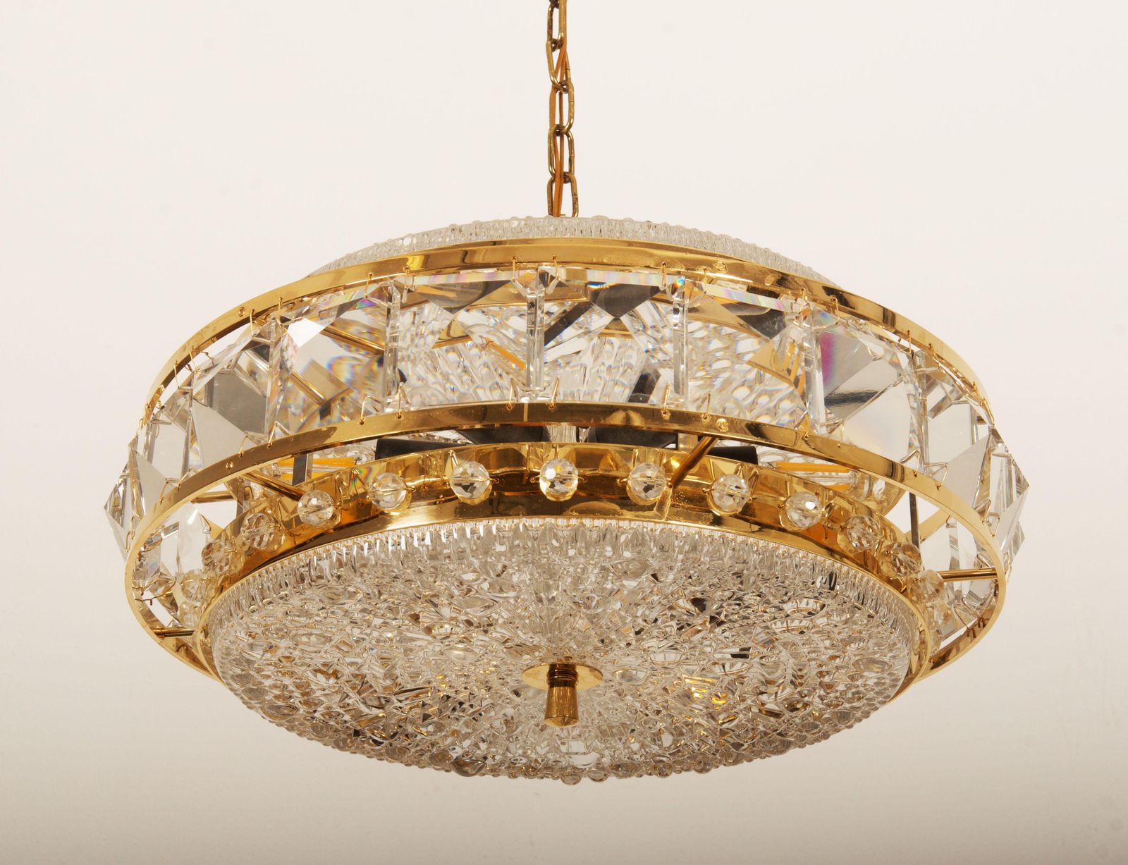 Brass And Glass Chandelier By Orrefors From The 1960s photo furniture