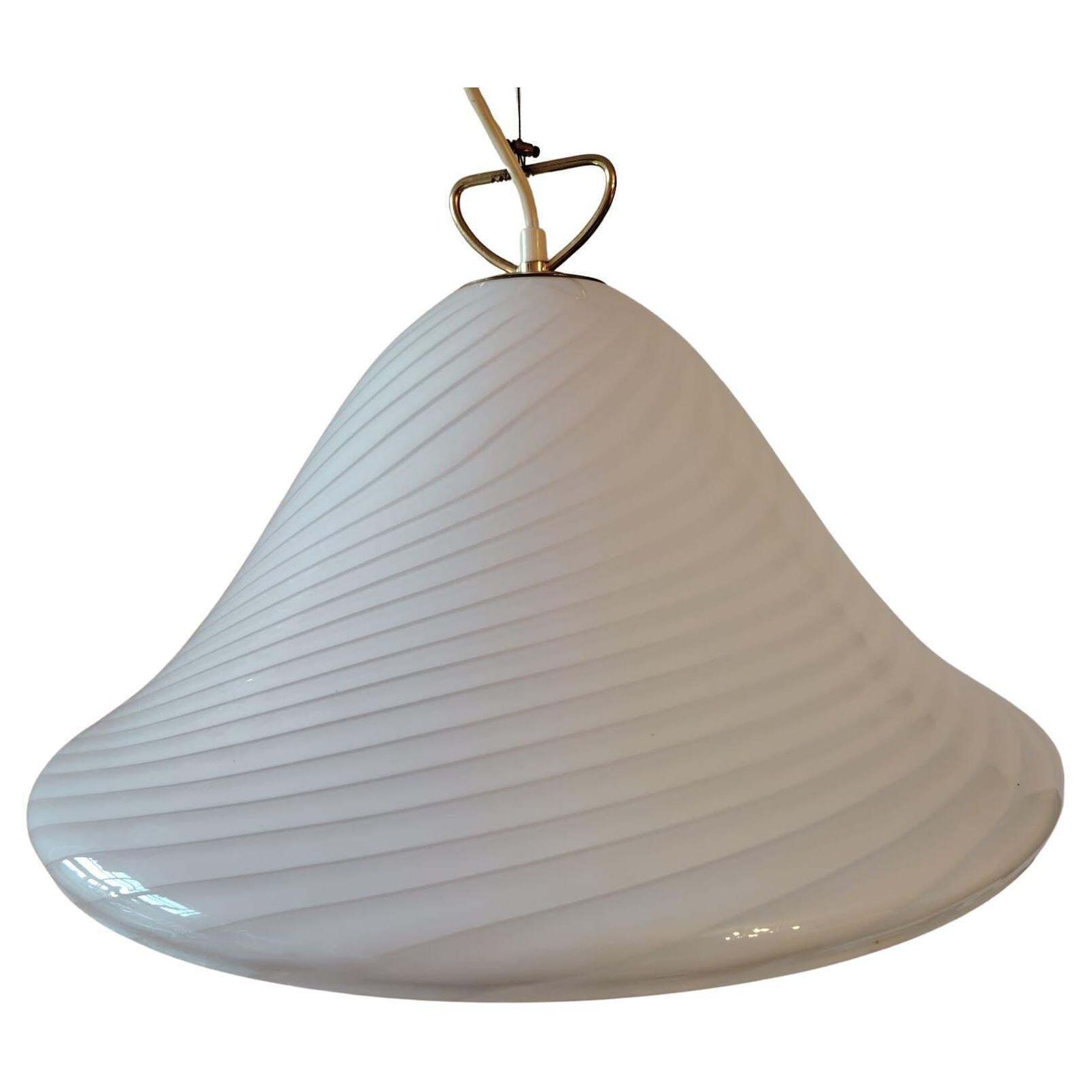 J.T. Kalmar Pendant With Murano Swirl Pattern Glass