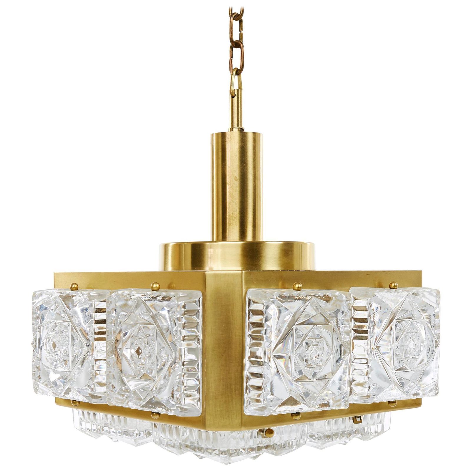 Chandelier By Carl Fagerlund For Orrefors Glassworks
