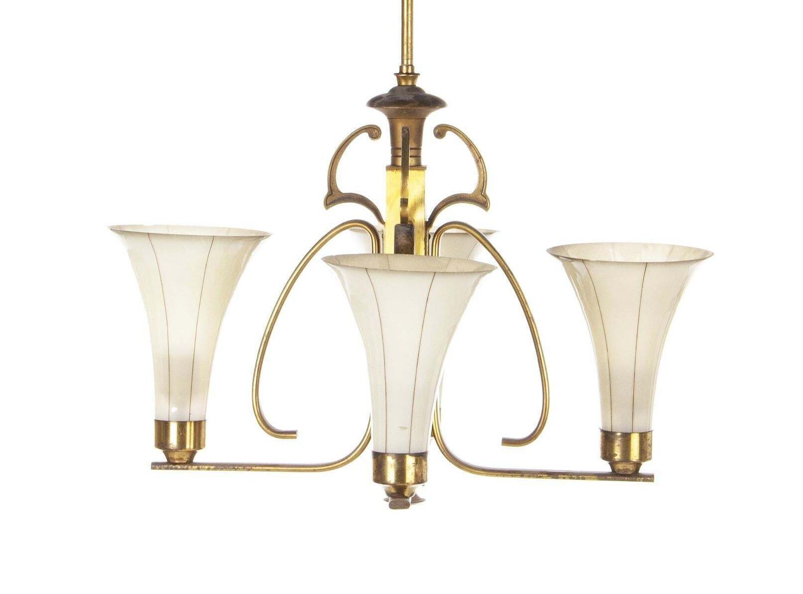 Art Deco Opaline Glass Chandelier photo furniture
