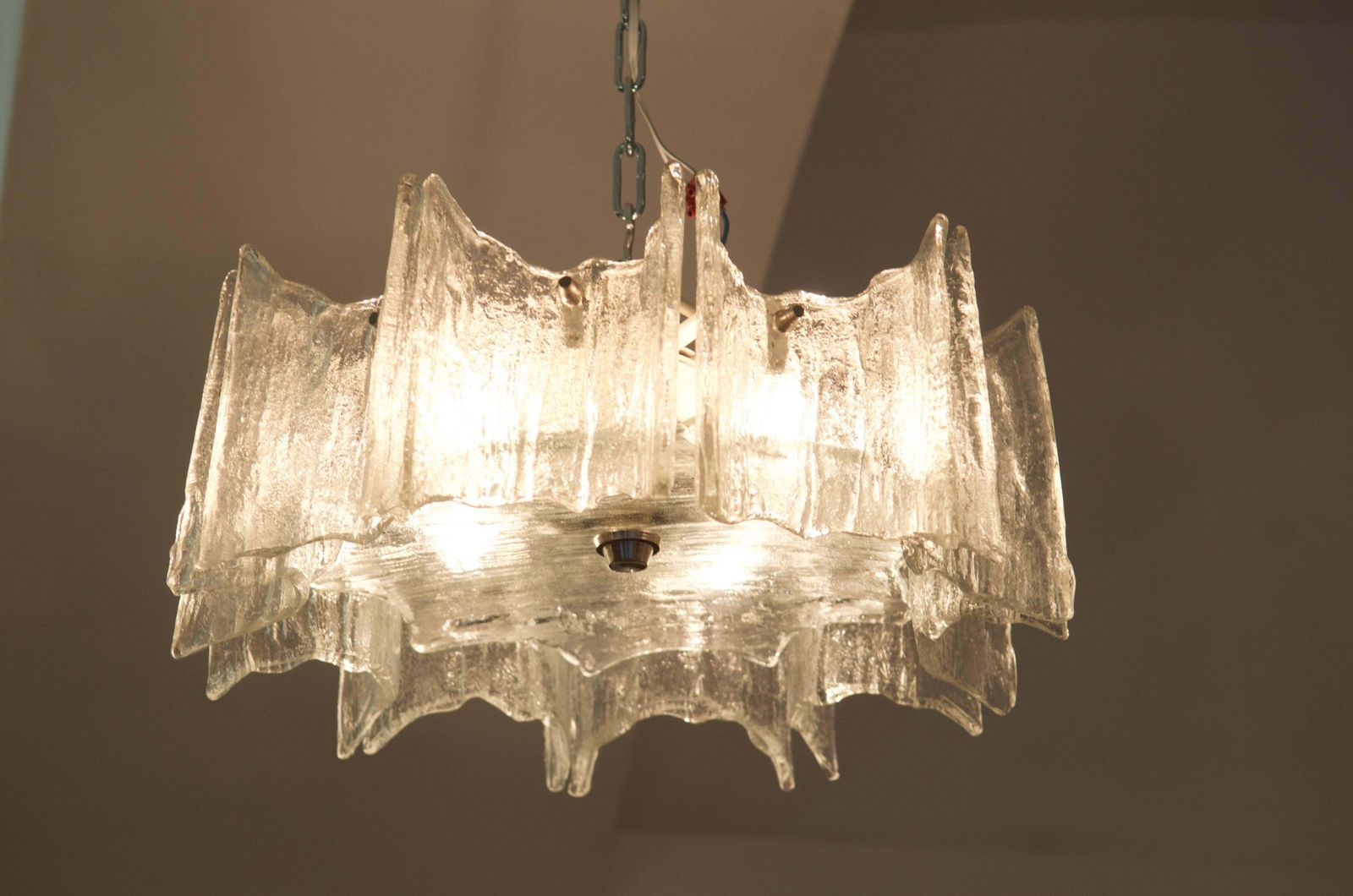J.T. Kalmar Of Austria Ice Glass Chandelier photo vinterior
