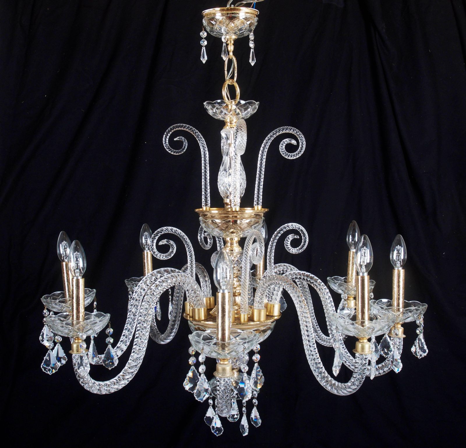photo for sale Stunning Bohemian Glass Chandelier