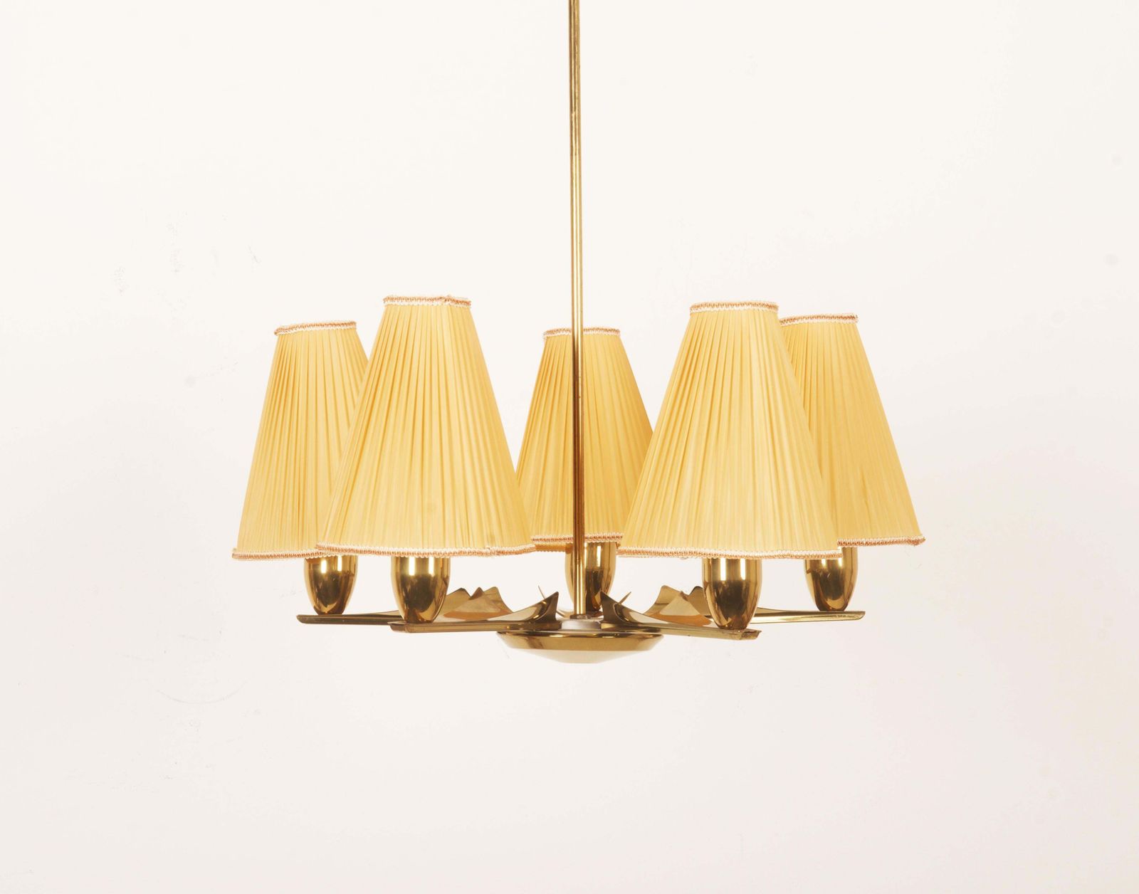 Midcentury Brass Chandelier By Rupert Nikoll photo furniture