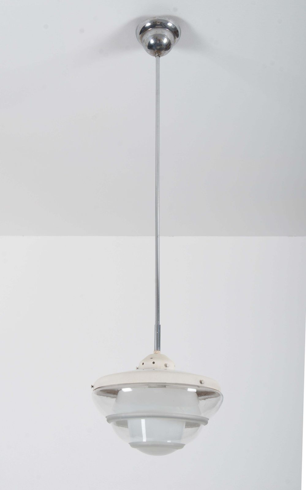 Bauhaus Opaline Glass Pendant By Karl Gustaf Lindesvärd photo for sale
