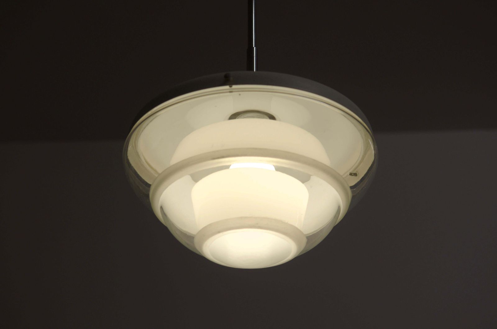 1770.0 Bauhaus Opaline Glass Pendant By Karl Gustaf Lindesvärd photo