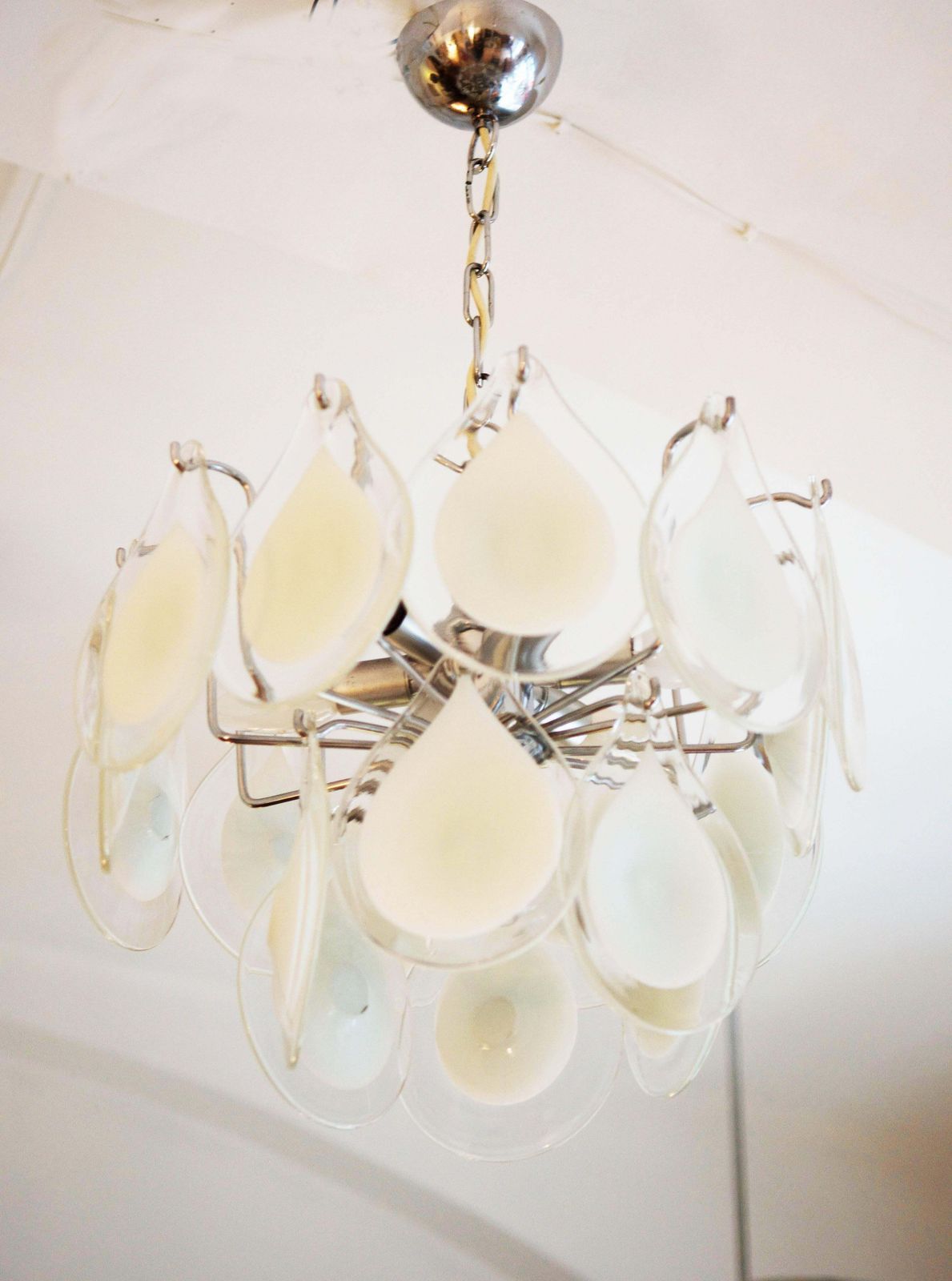 Rare Art Glass Chandelier Gino Vistosi For Venini photo Lighting