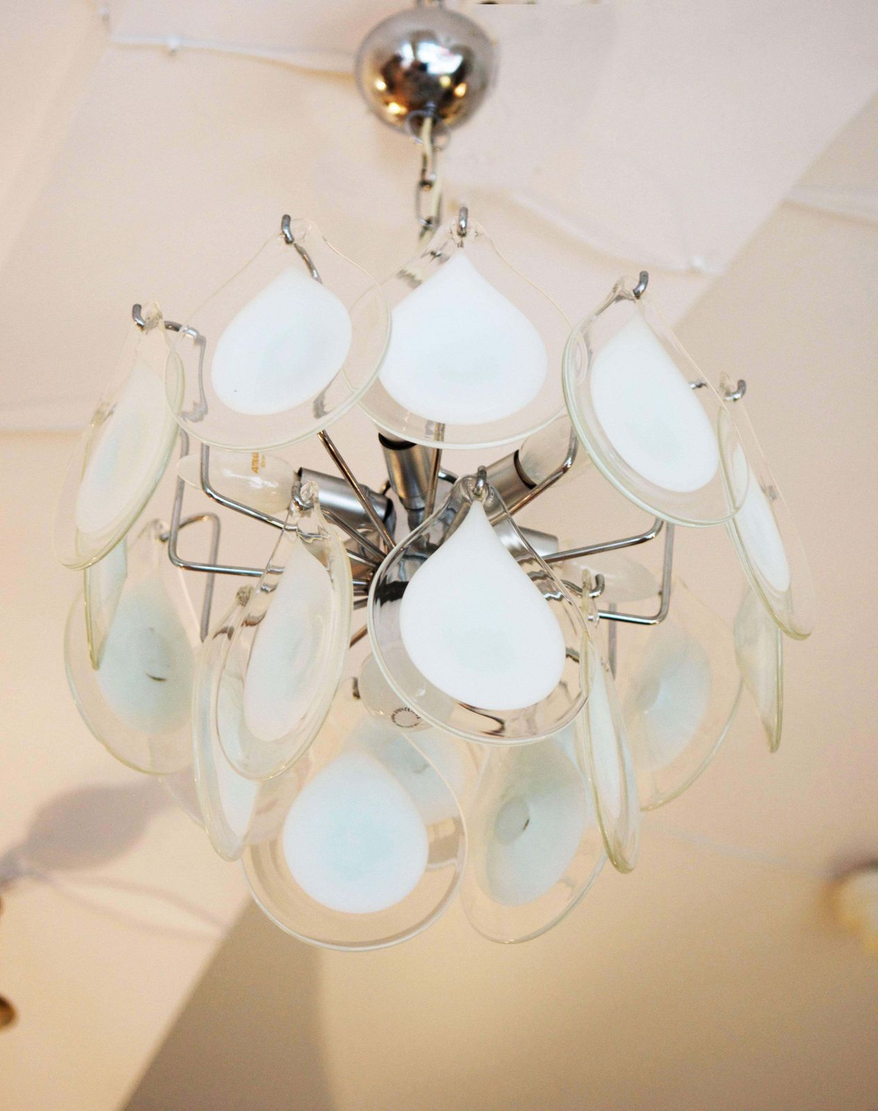 photo for sale Rare Art Glass Chandelier Gino Vistosi For Venini