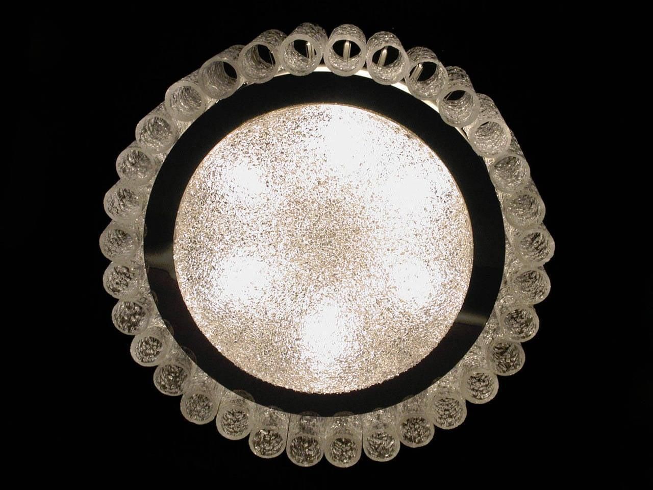 Doria Glass Tube Chandelier photo vintage