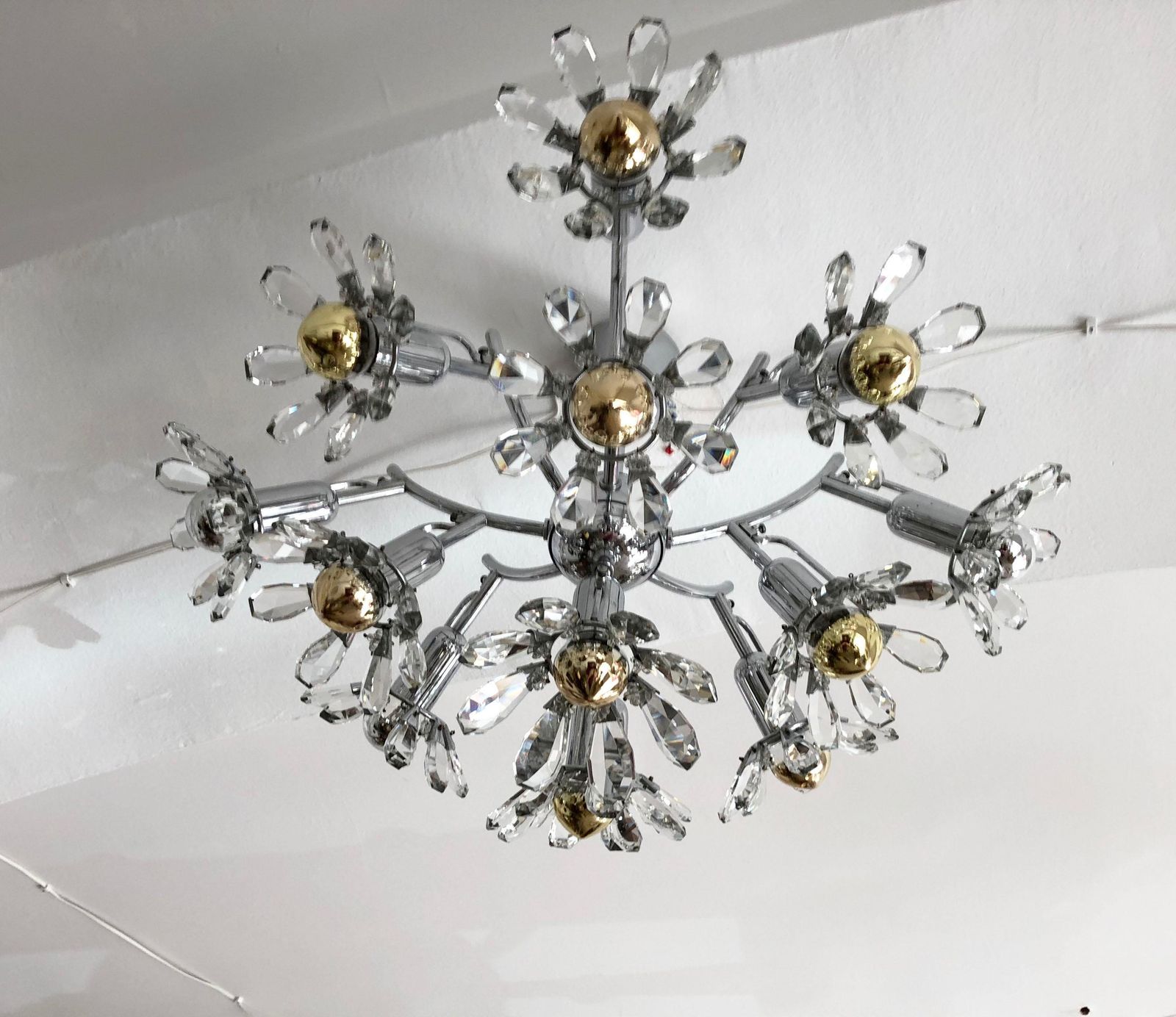 Cat Crystal Flush Mount Chandelier photo for sale