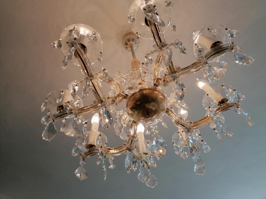 20th Century Maria Theresia Style Cut Crystal Chandelier photo furniture
