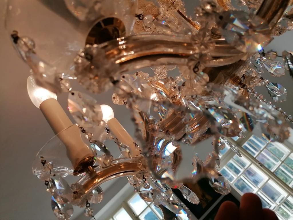 2086.0 20th Century Maria Theresia Style Cut Crystal Chandelier photo