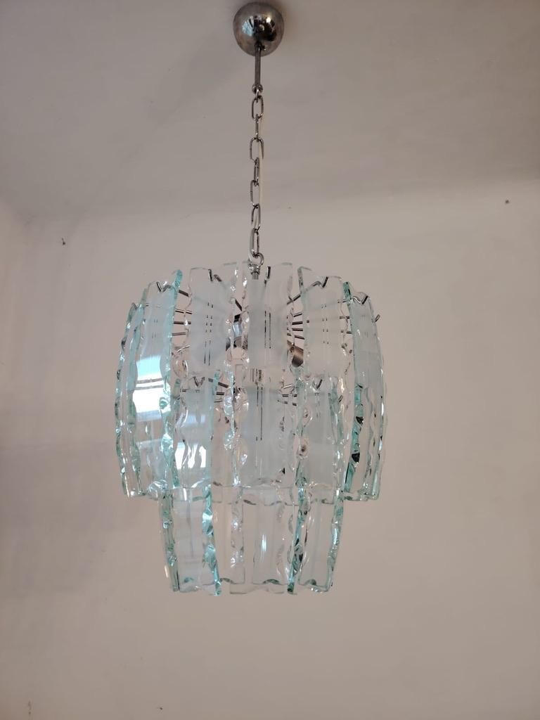photo vinterior Art Glass Chandelier By Zero Quattro For Fontana Arte