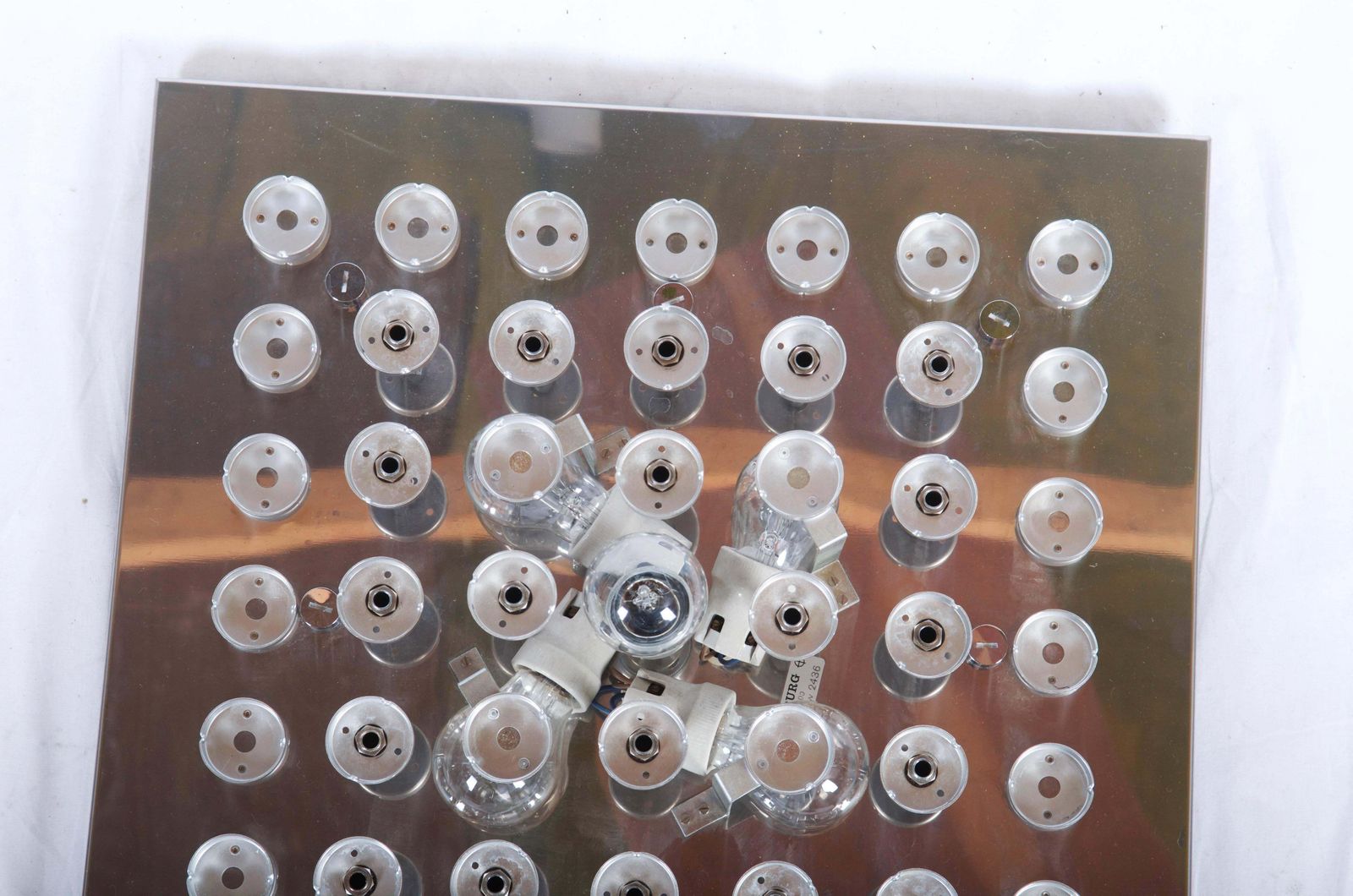photo furniture Beautiful Large Vintage Flush Mount Chandelier With Hand Blow Glass Prisms
