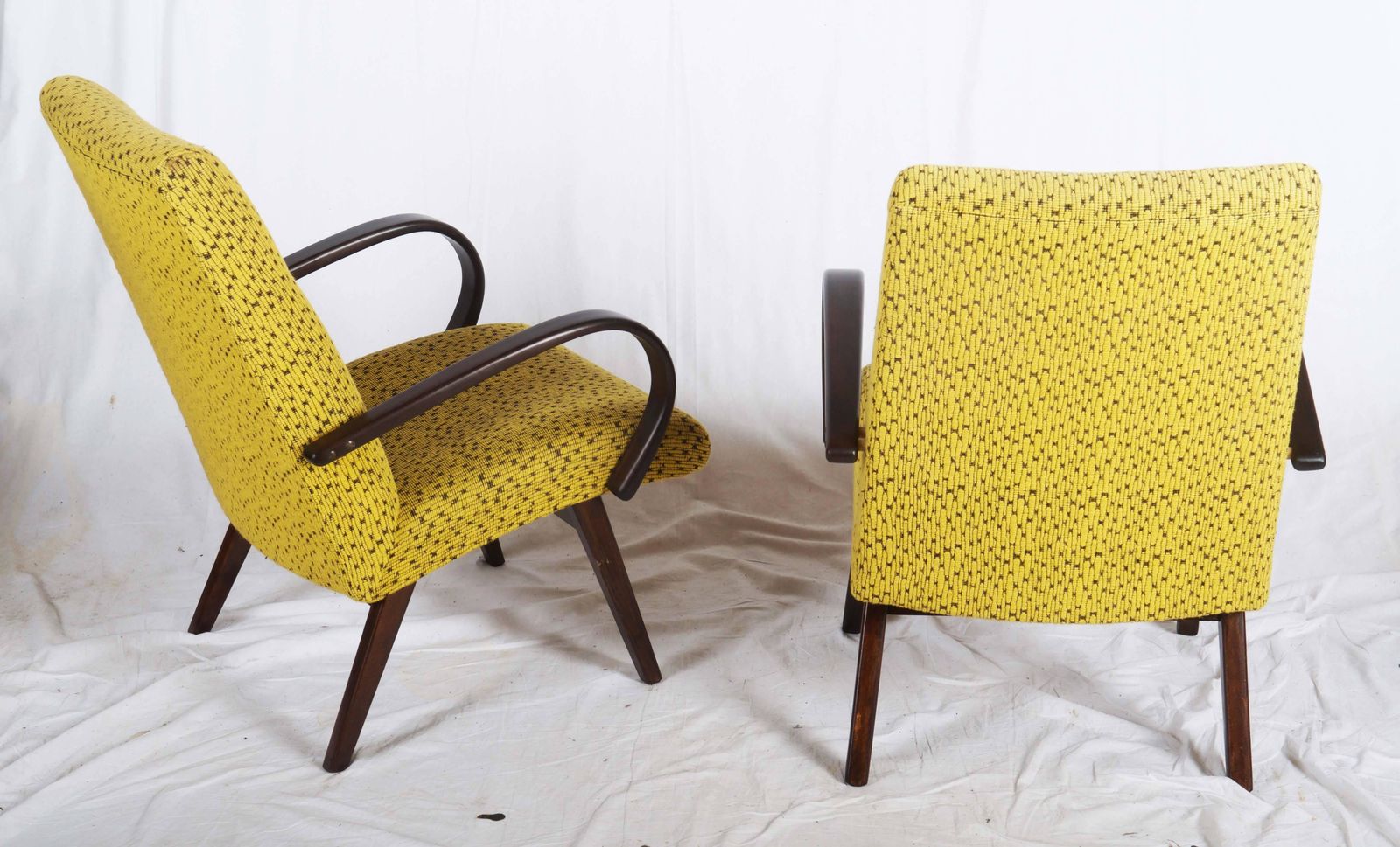 Pair Of Mid Century Czech Armchairs photo for sale