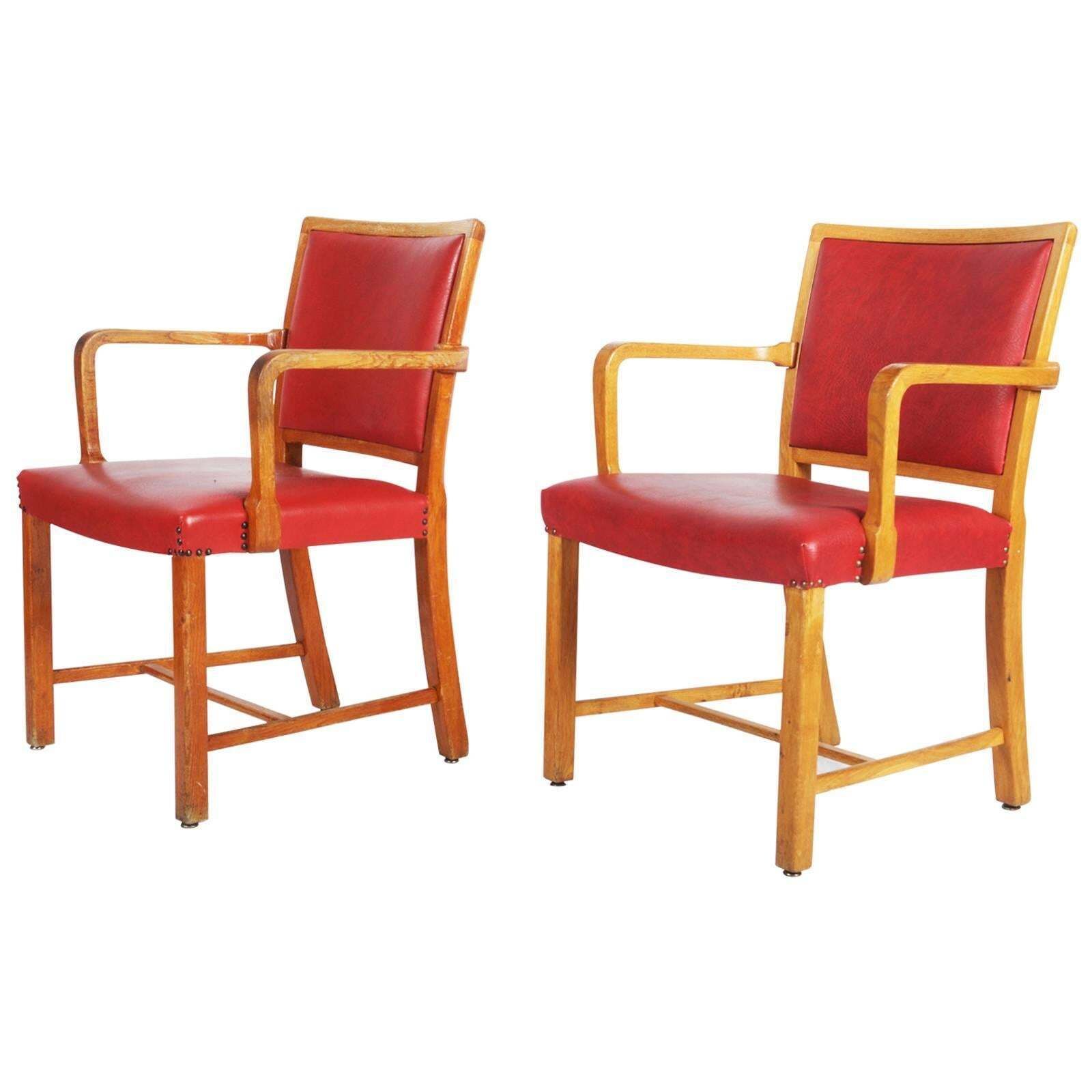 Mogens Koch Oak Armchairs For Sønderborg Hospital photo furniture