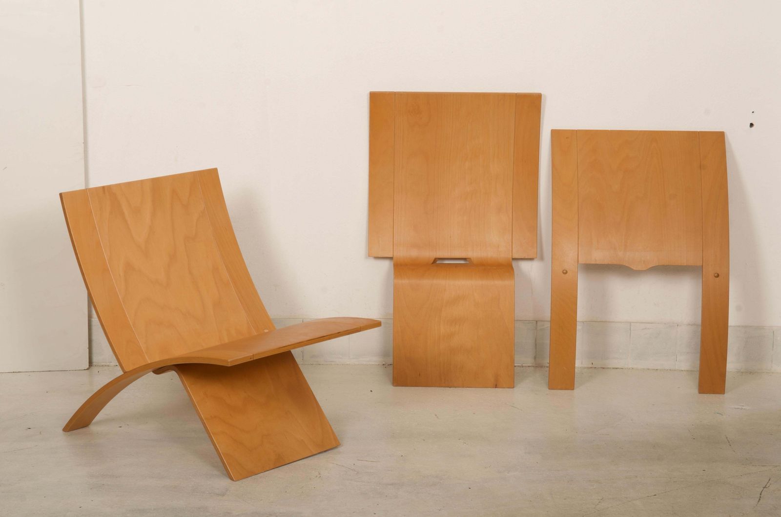 photo vinterior Jens Nielsen Laminex Plywood Lounge Chairs Westnofa