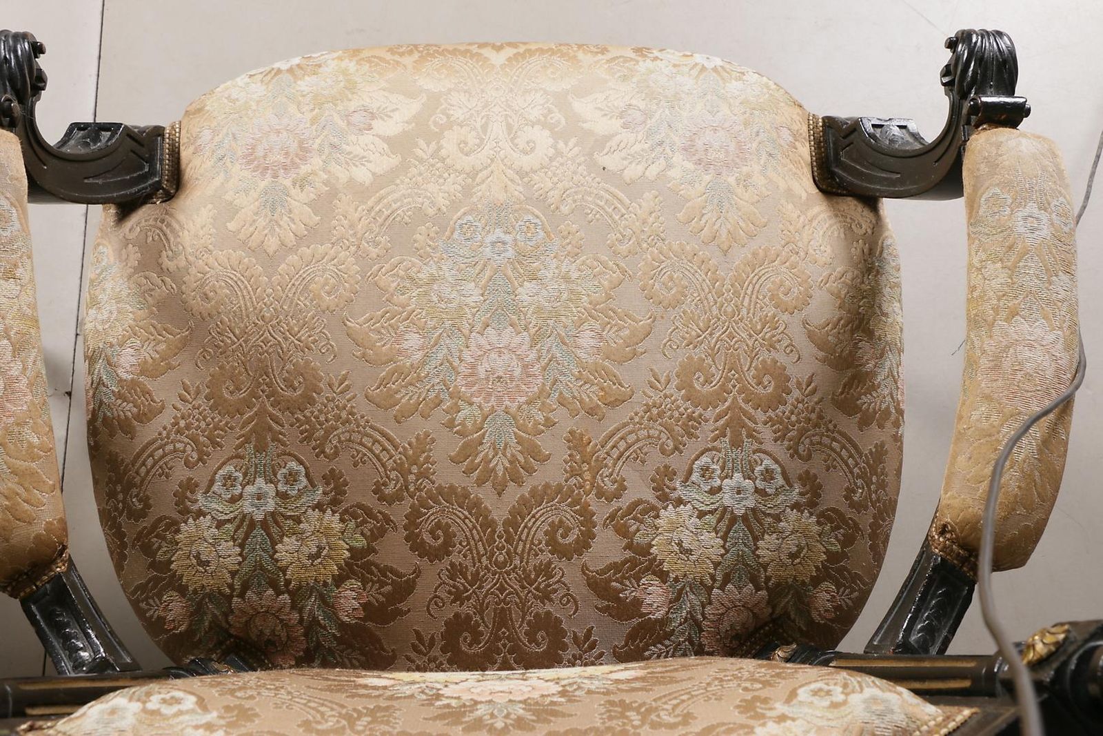 photo furniture Ebonized Gildwood Louis XVI Armchairs