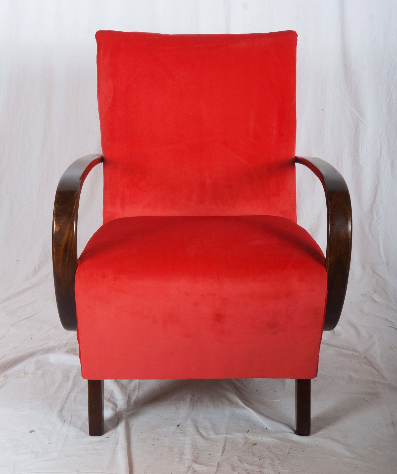 Pair Of Midcentury Armchairs By Jindrich Halabala photo for sale