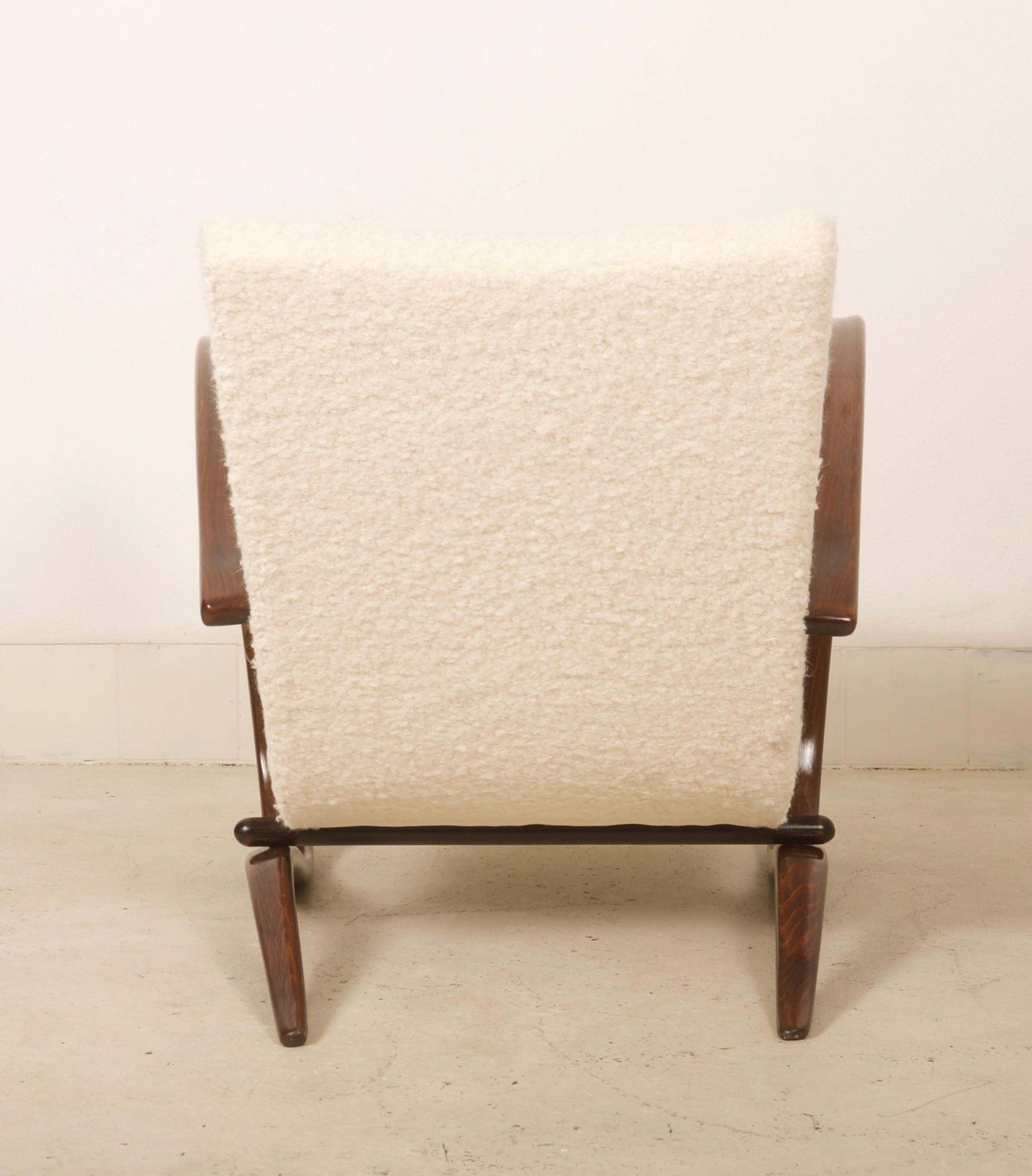 photo furniture Art Deco Thonet H269 Armchair By Jindrich Halabala Bouclé Fabric