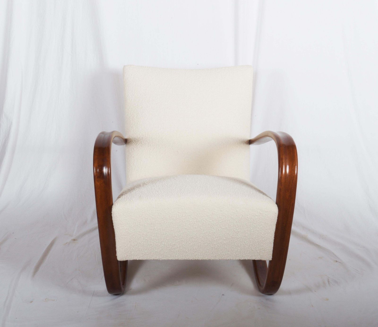 Art Deco Thonet H269 Armchair Boucé Fabric By Jindrich Halabala photo for sale