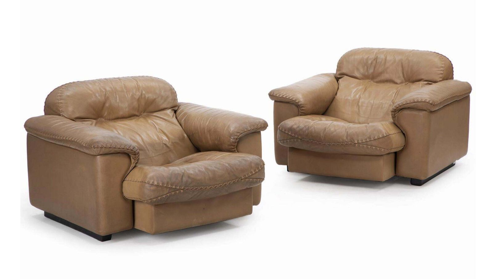 Pair Of Adjustable De Sede Leather Armchairs Ds 110 James Bond photo furniture