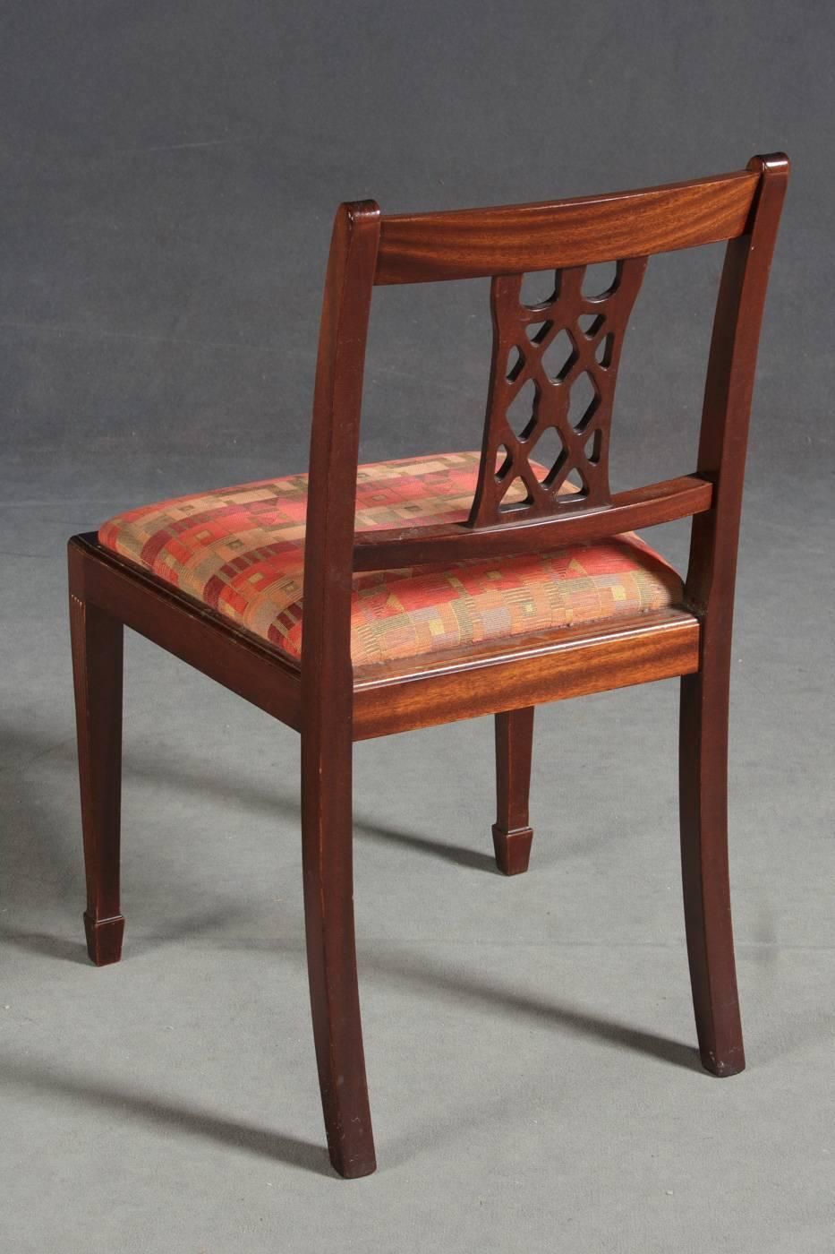 Set Of Four Mahogany Dining Chairs In The Style Of Georg III photo Furniture