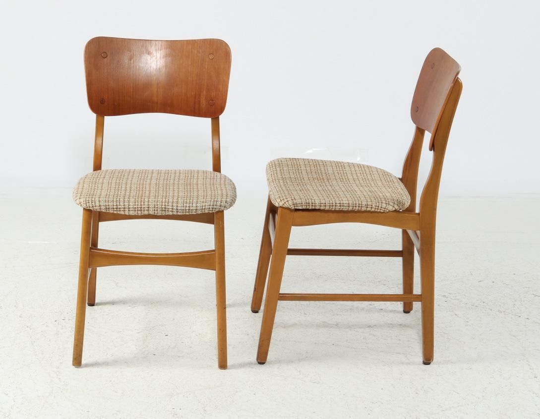 Set Of Four Dining Chairs By Ib Kofod Larsen For Christensen & Larsen photo for sale