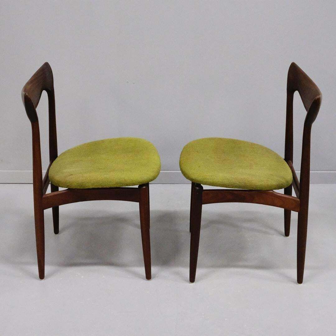 Furniture Set Of Four Danish Hardwood Dining Chairs By H. W. Klein For Bramin photo