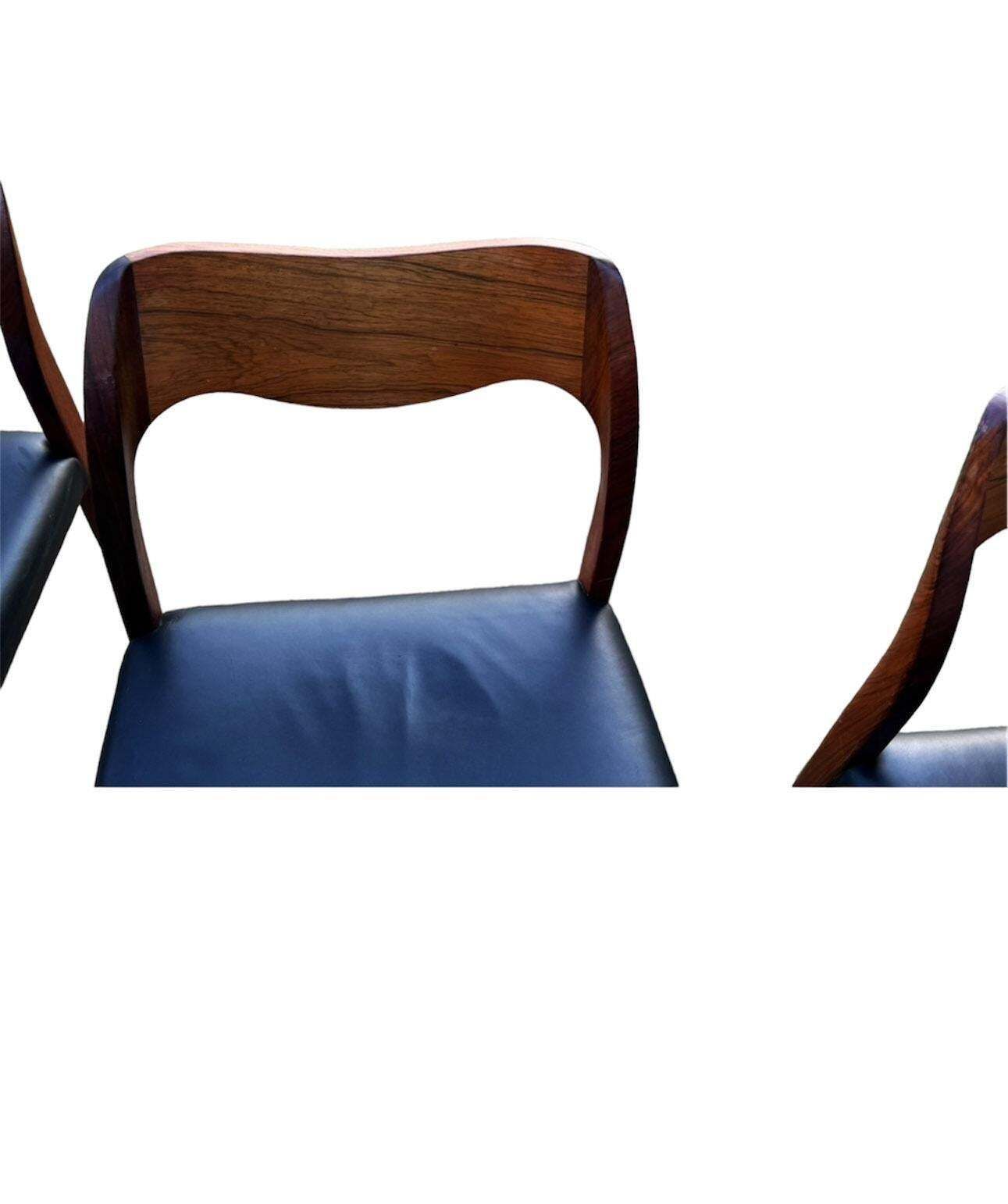 Hardwood Dining Chairs Model 71 By Niels Otto Møller photo buy