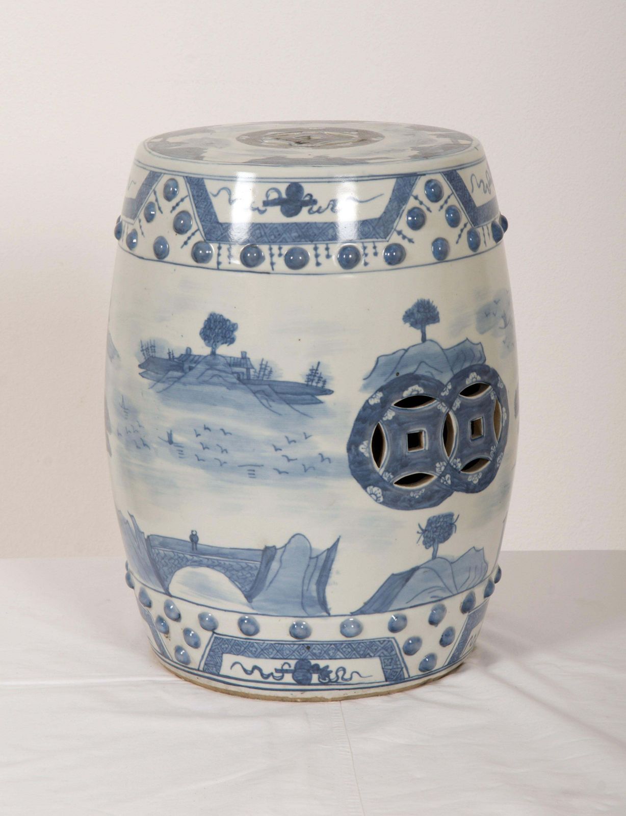Hand Painted Chinese Ceramic Garden Stool photo furniture