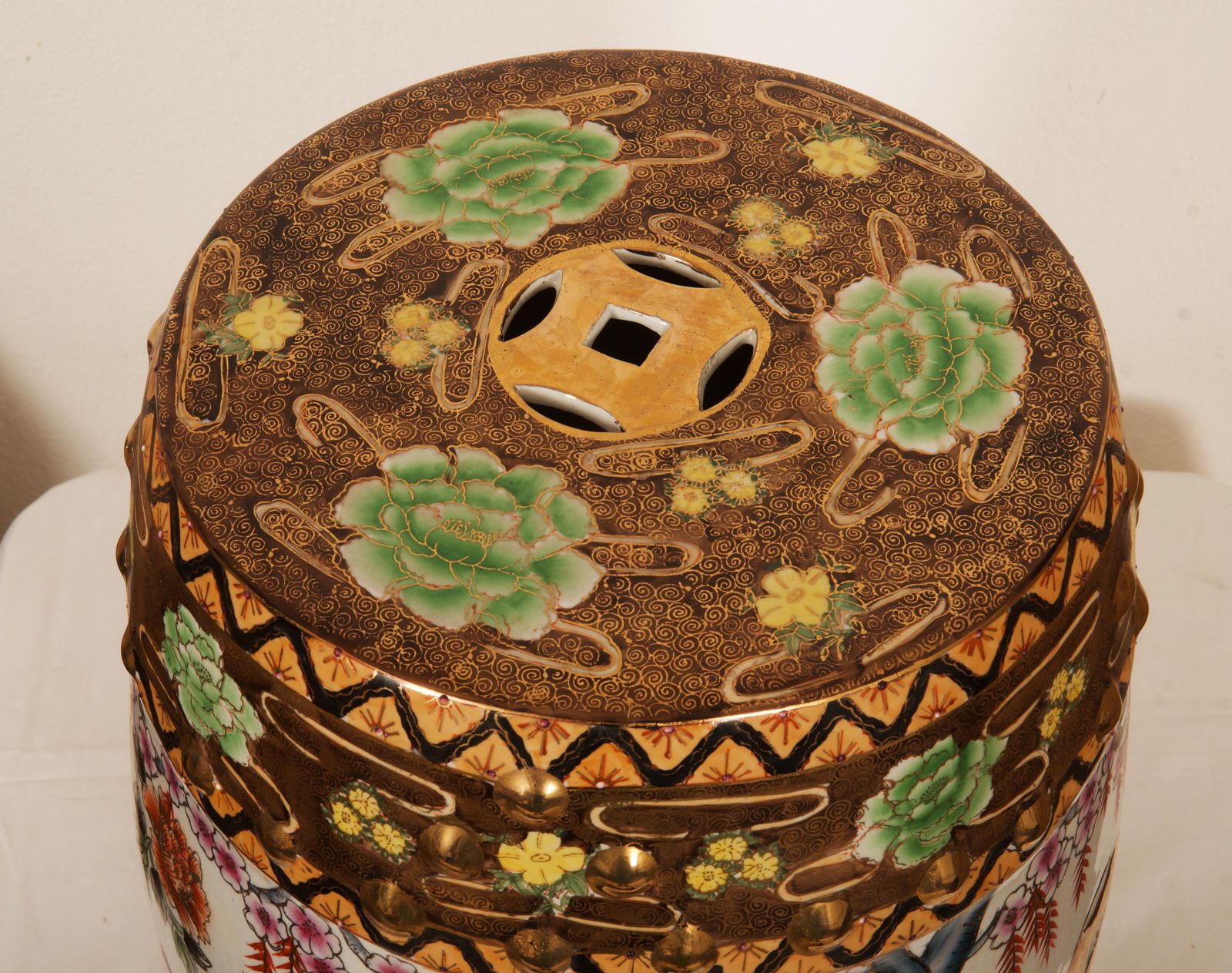 Hand Painted Chinese Ceramic Garden Stool photo buy