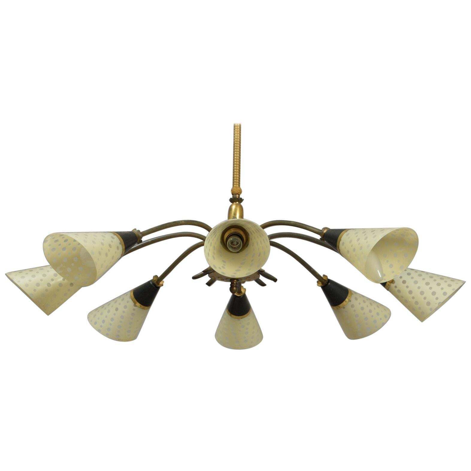 Grote Deense Mid Century Hanglamp
