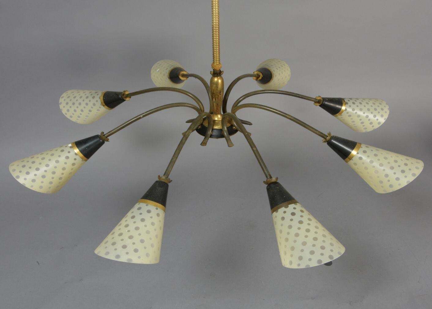Grote Deense Mid Century Hanglamp photo for sale