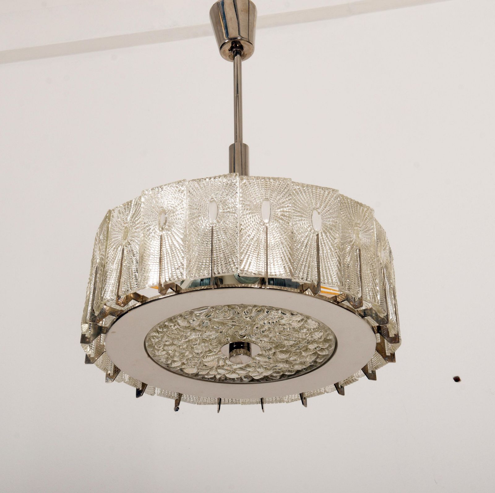 Textured Glass Chandelier By Rupert Nikoll photo Lighting