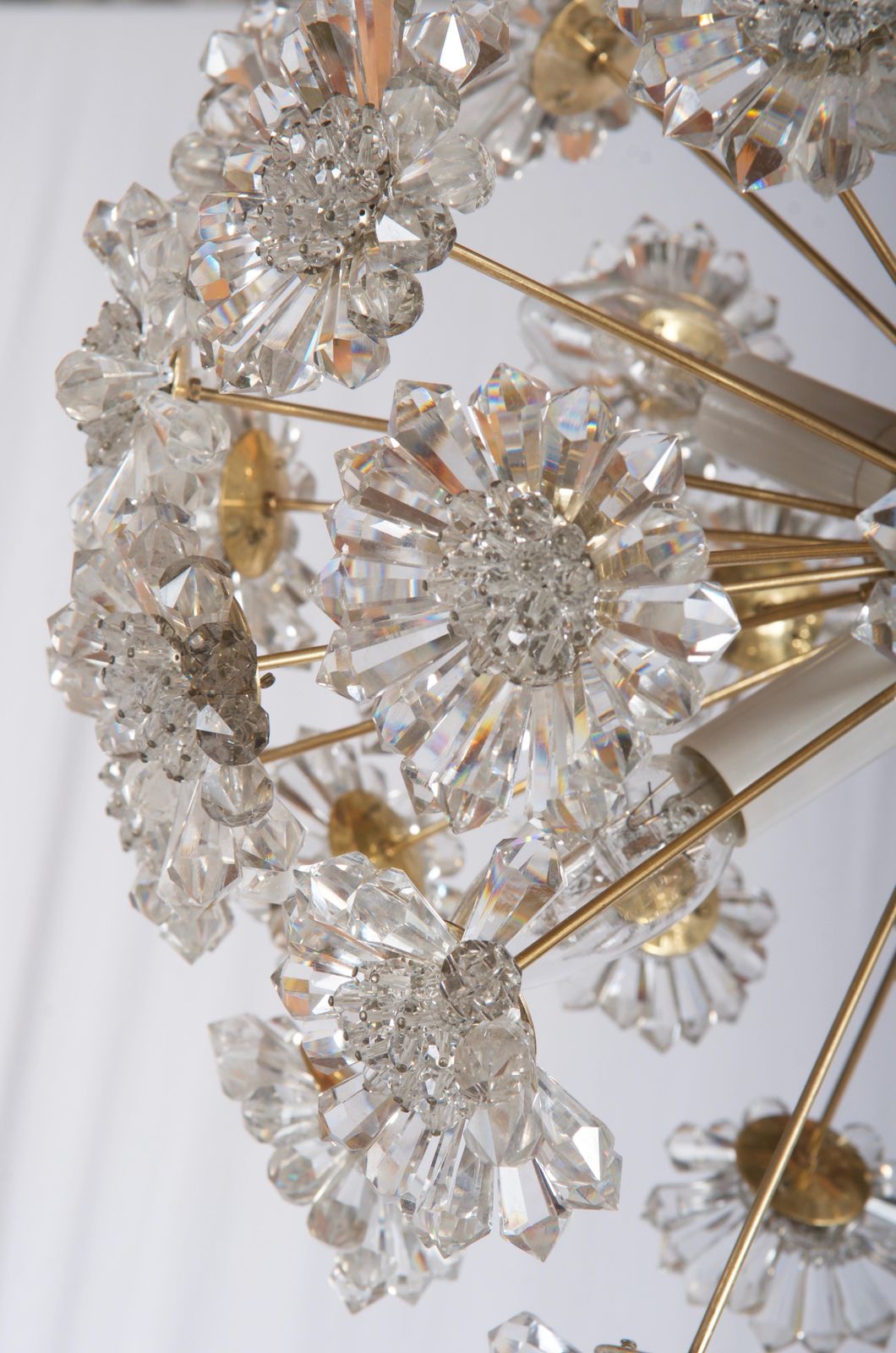 photo for sale Stunning Sputnik Chandelier With Crystal Flowers