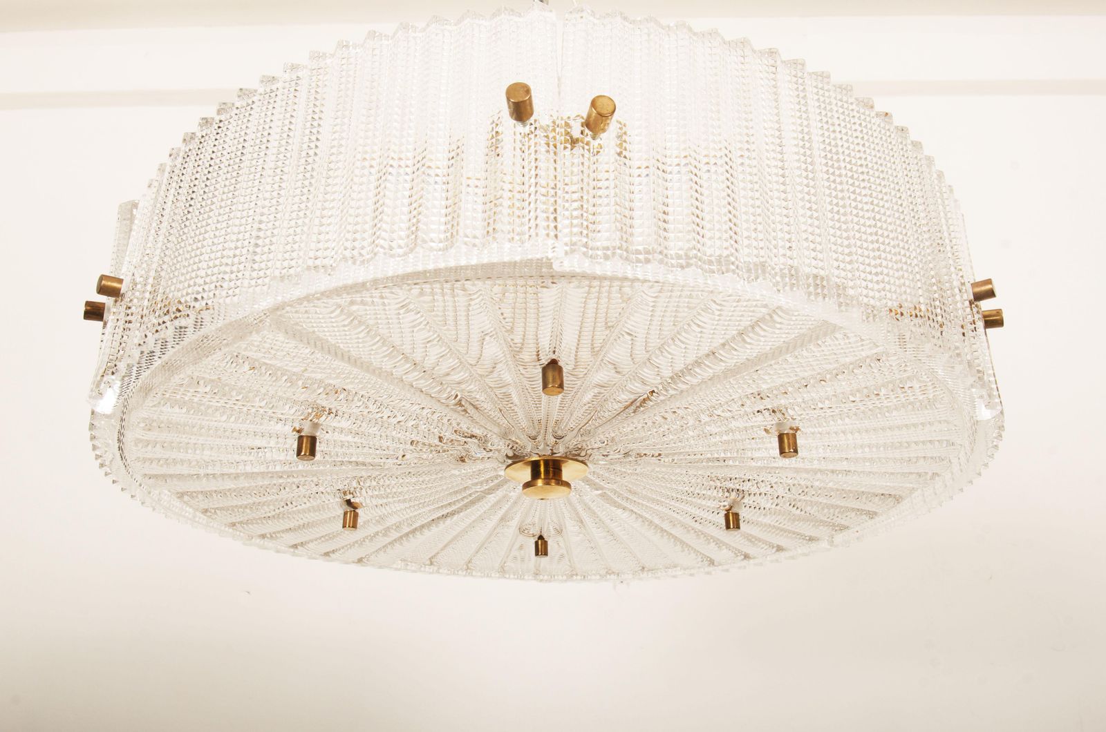 Messing Hanglamp Met Glasstructuur Van Carl Fagerlund Voor Orrefors photo Verlichting