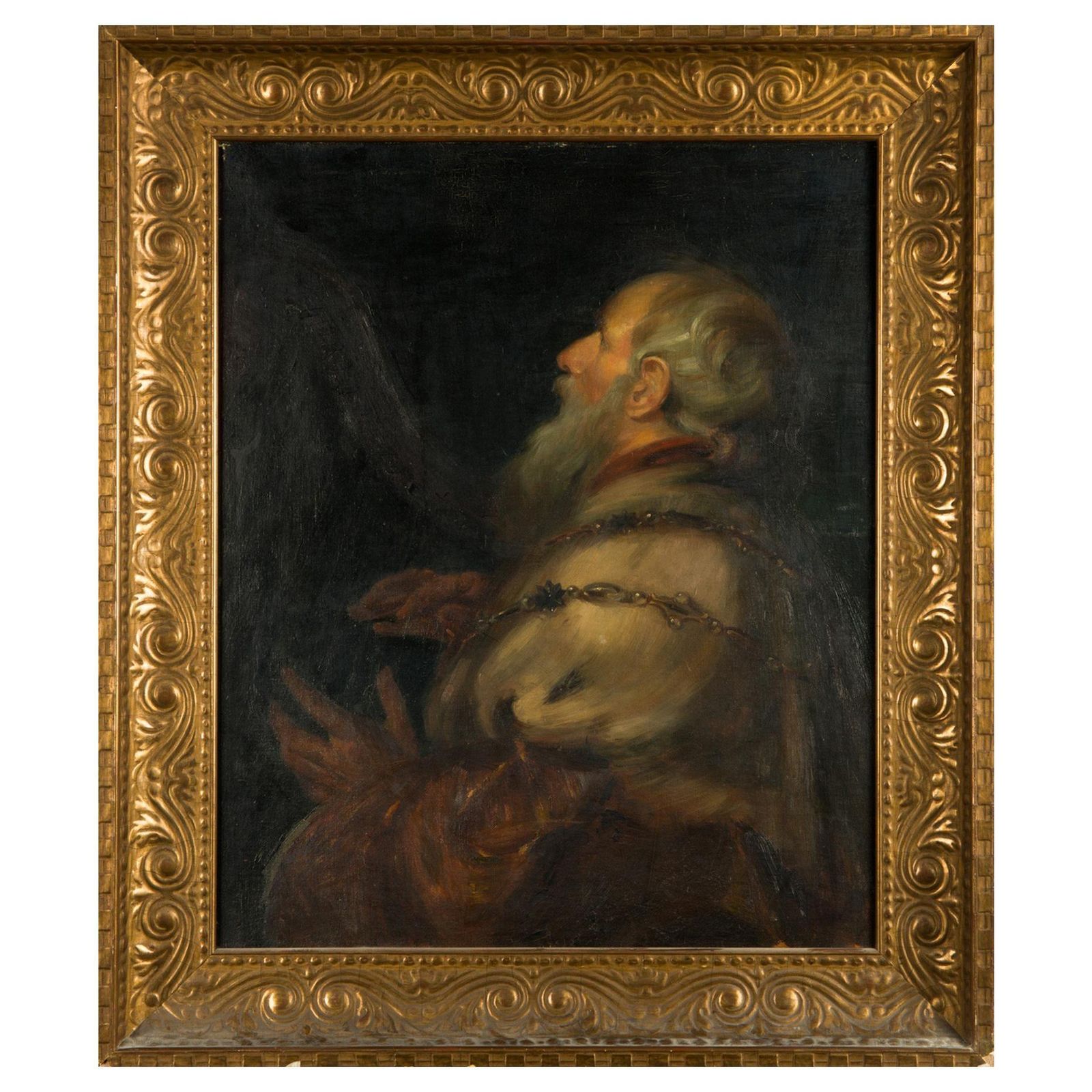 Oil Painting After Peter Paul Rubens "King David Playing The Harp"