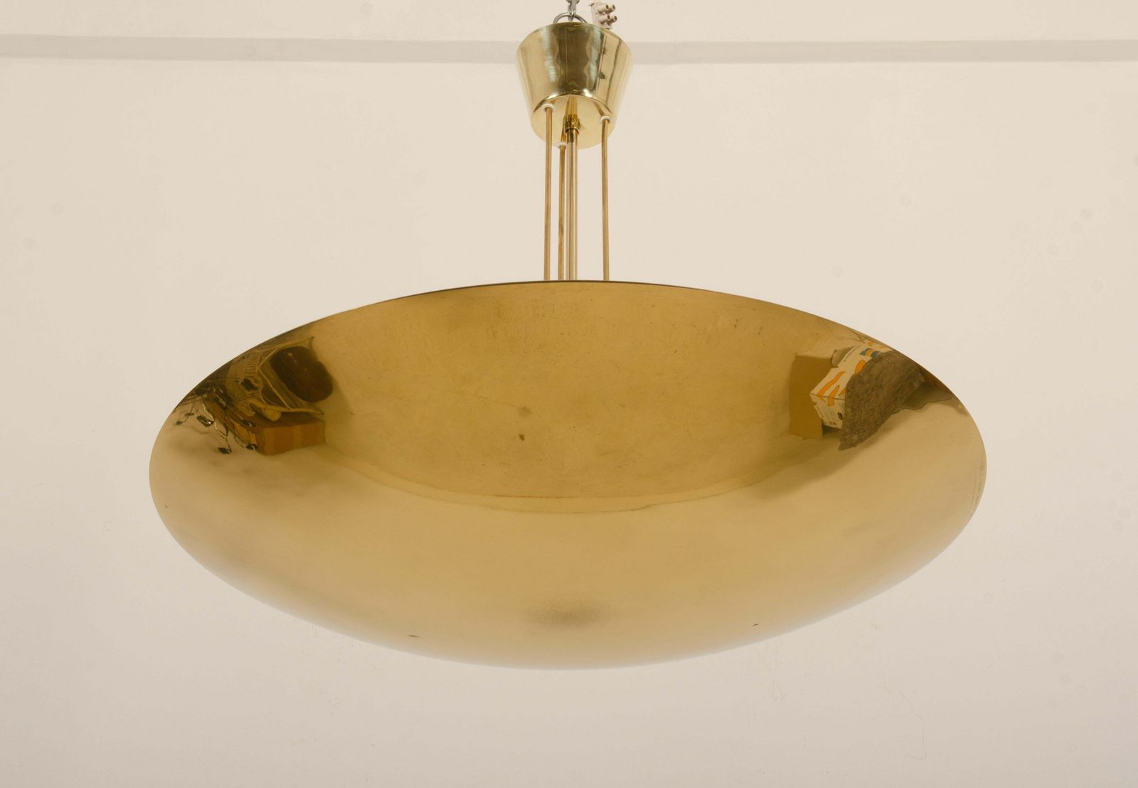 Large J.T. Kalmar Uplight Brass Dome Chandelier photo furniture