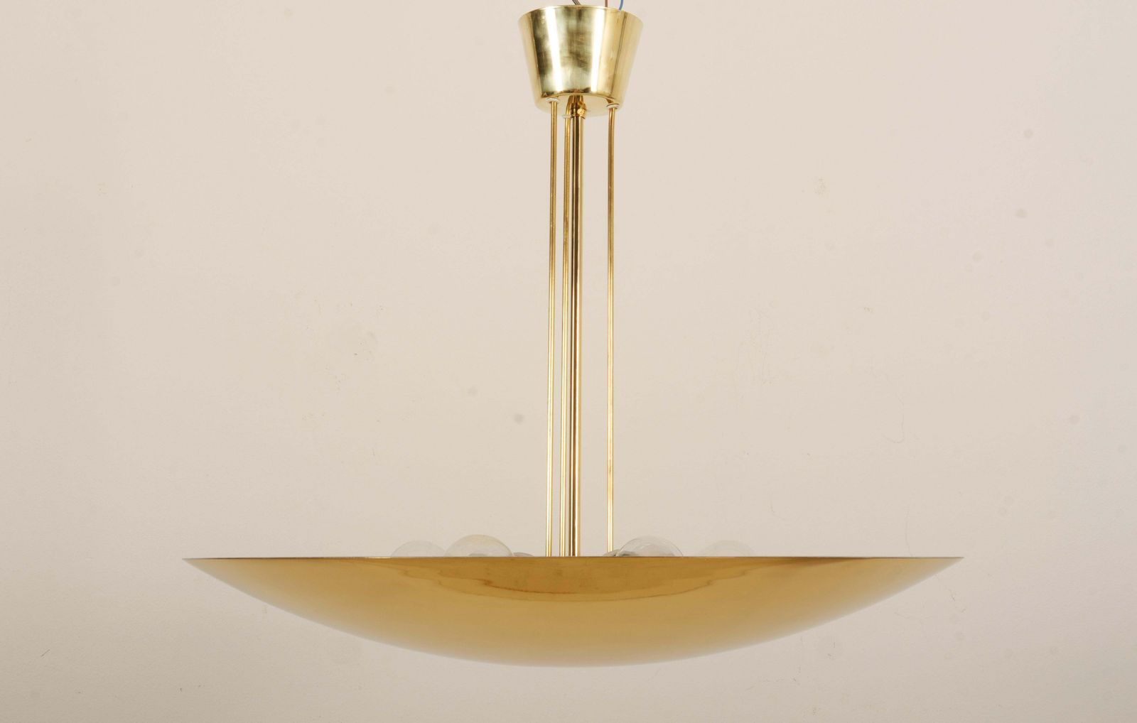 Grote J.T. Kalmar Uplight Messing Koepellamp photo for sale