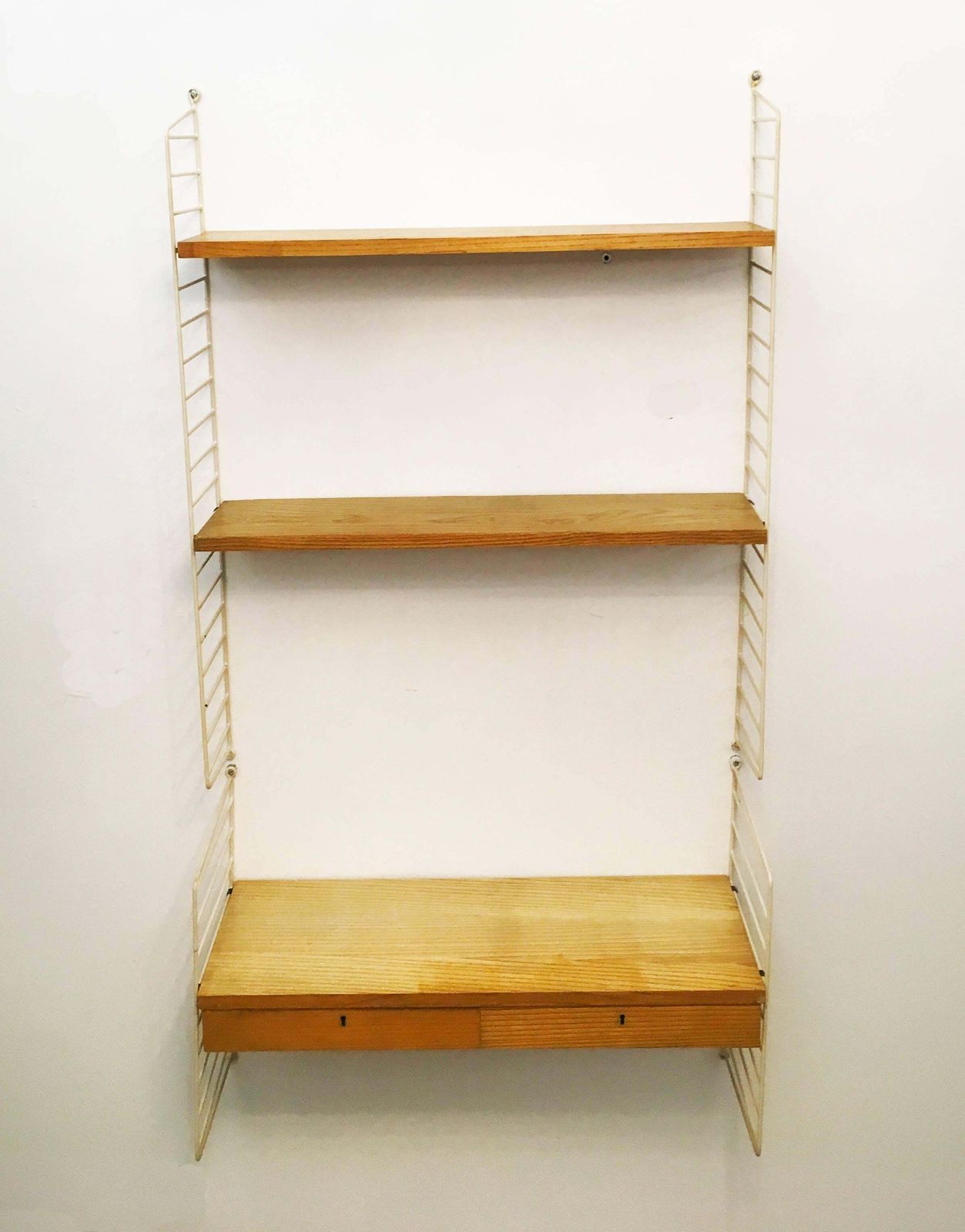 Modular String Wall Unit In Ashwood By Nisse Strinning, Sweden photo vintage
