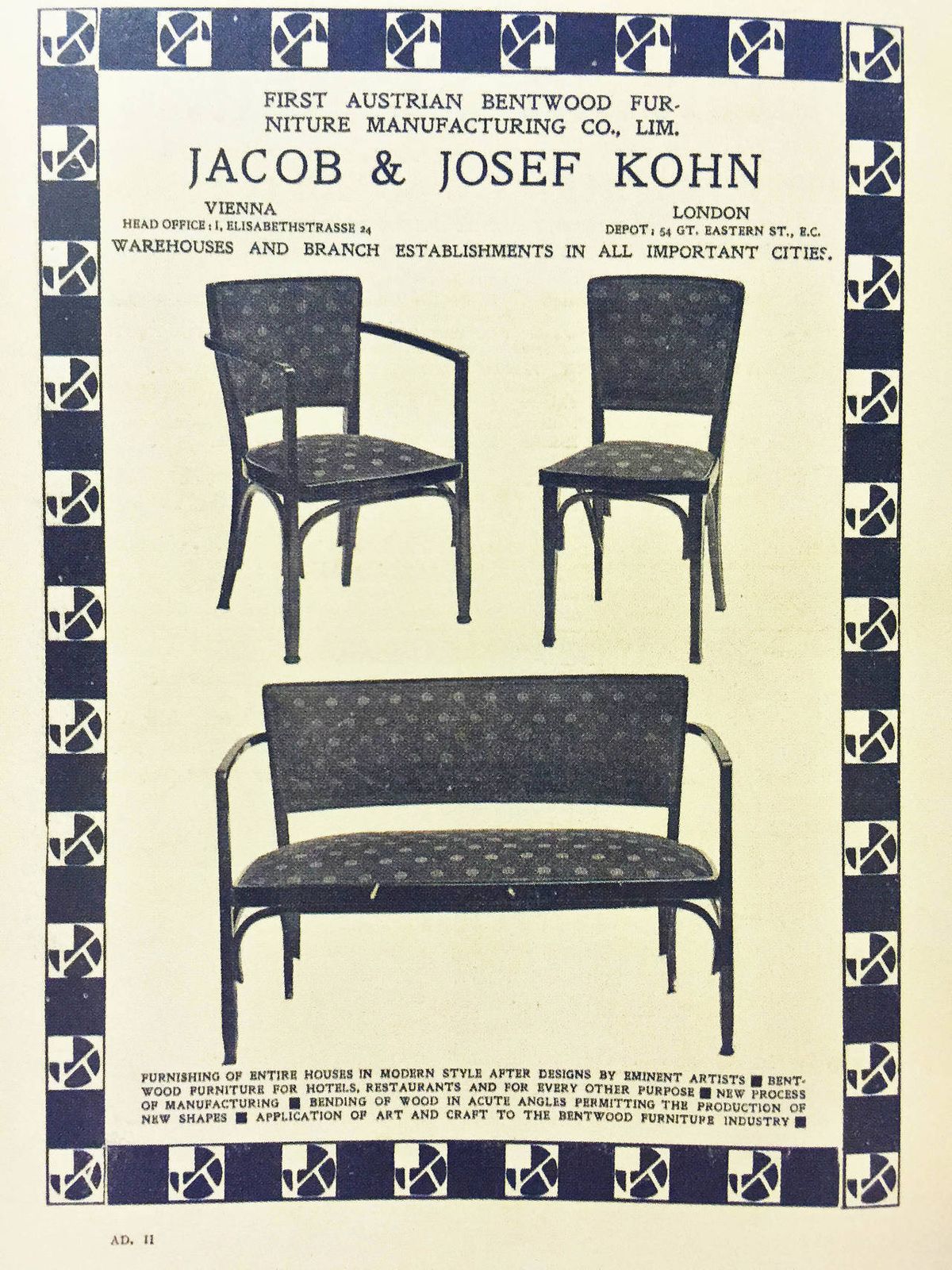 Pair Of Kohn Chairs No. 719 Attributed To Koloman Moser photo for sale