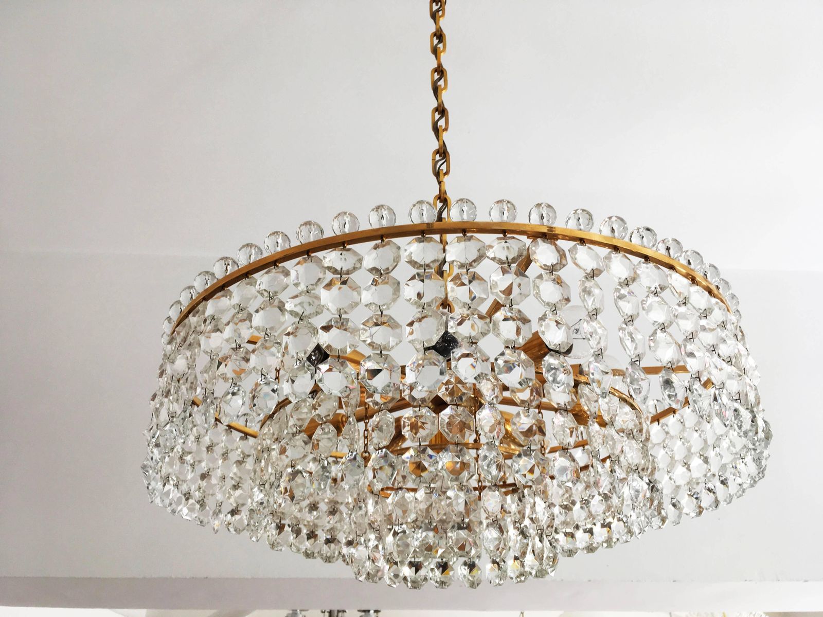 Beautiful Cut Crystal Chandelier By Bakalowits photo 3853.0