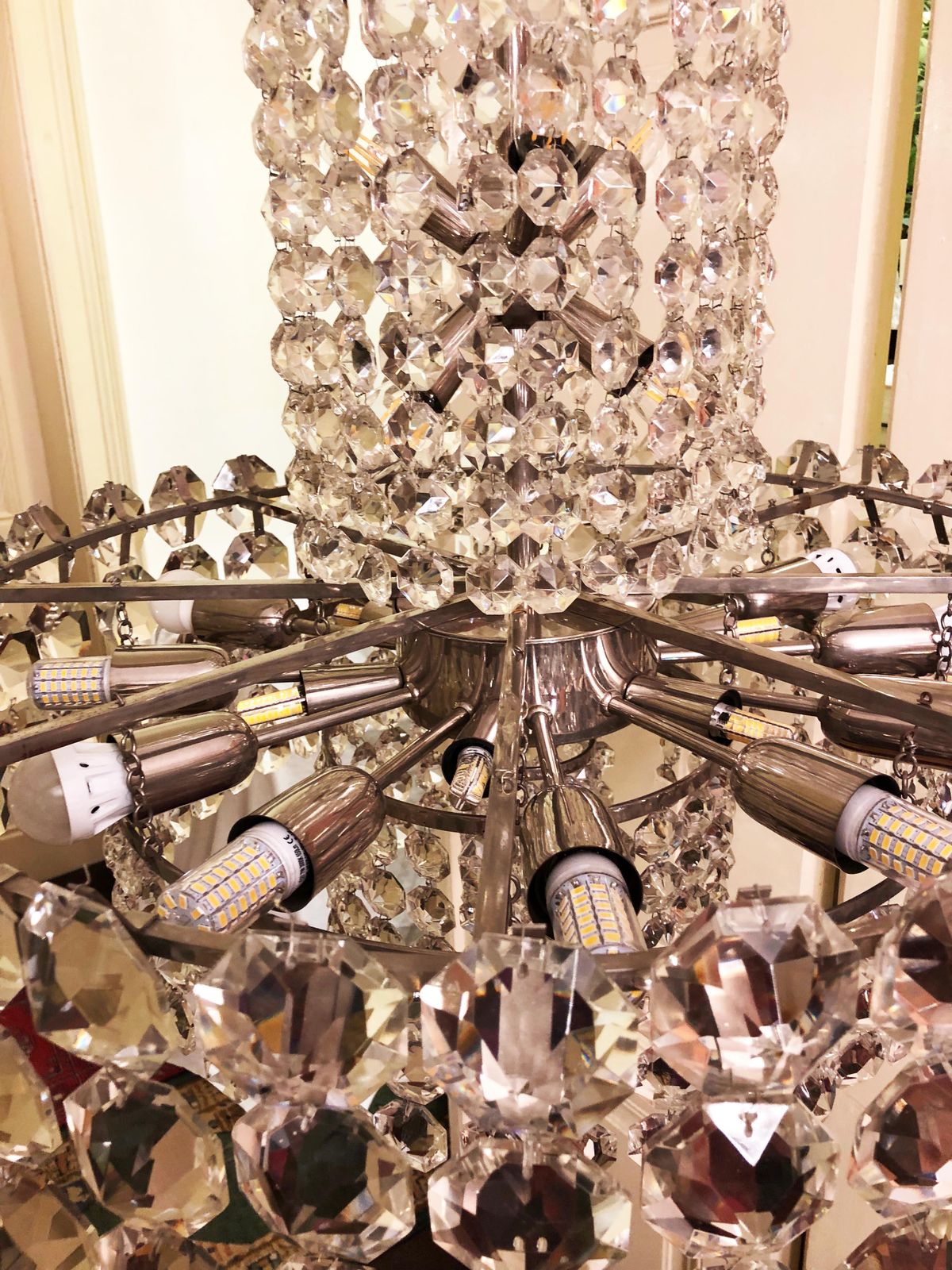 Lighting Huge Beautiful Crystal Chandelier By Bakalowits & Söhne Vienna, 1960s photo