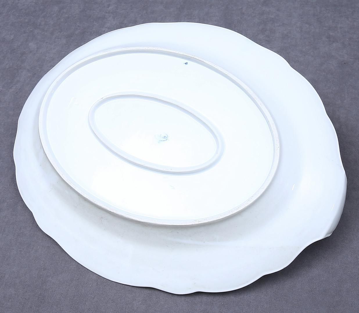 Carl Teichert, Meissen Porcelain Blue Onion Platter, Circa 1880s photo furniture