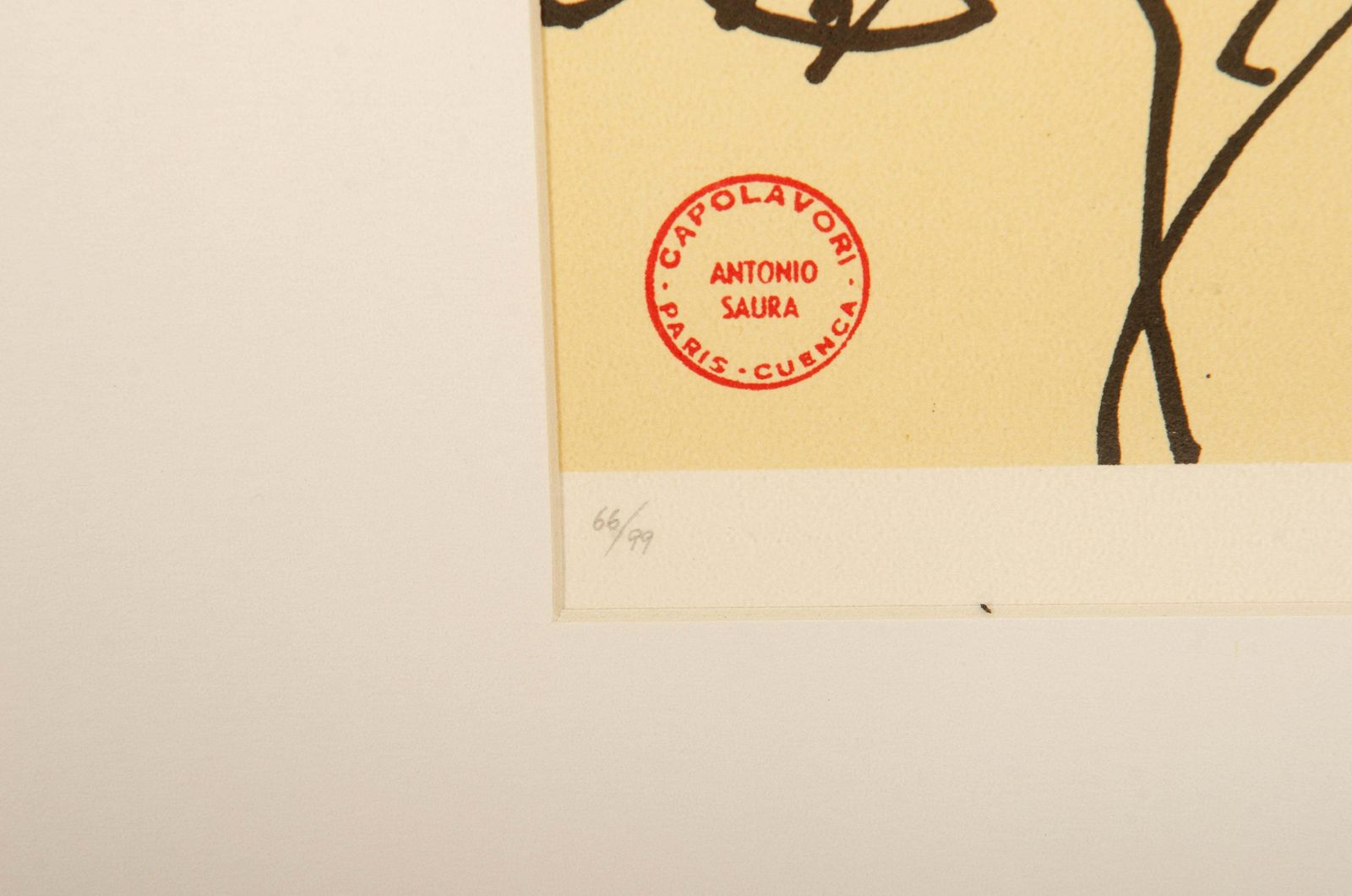 Antonio Saura   Abierta 3   Lithograph Signed In Pencil photo Art