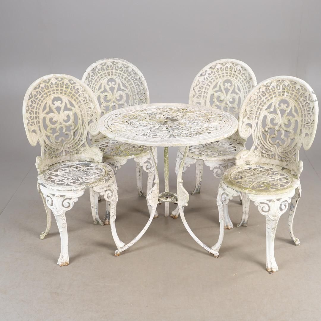 Cast Aluminum Garden Set Chairs With Table photo Garden Furniture