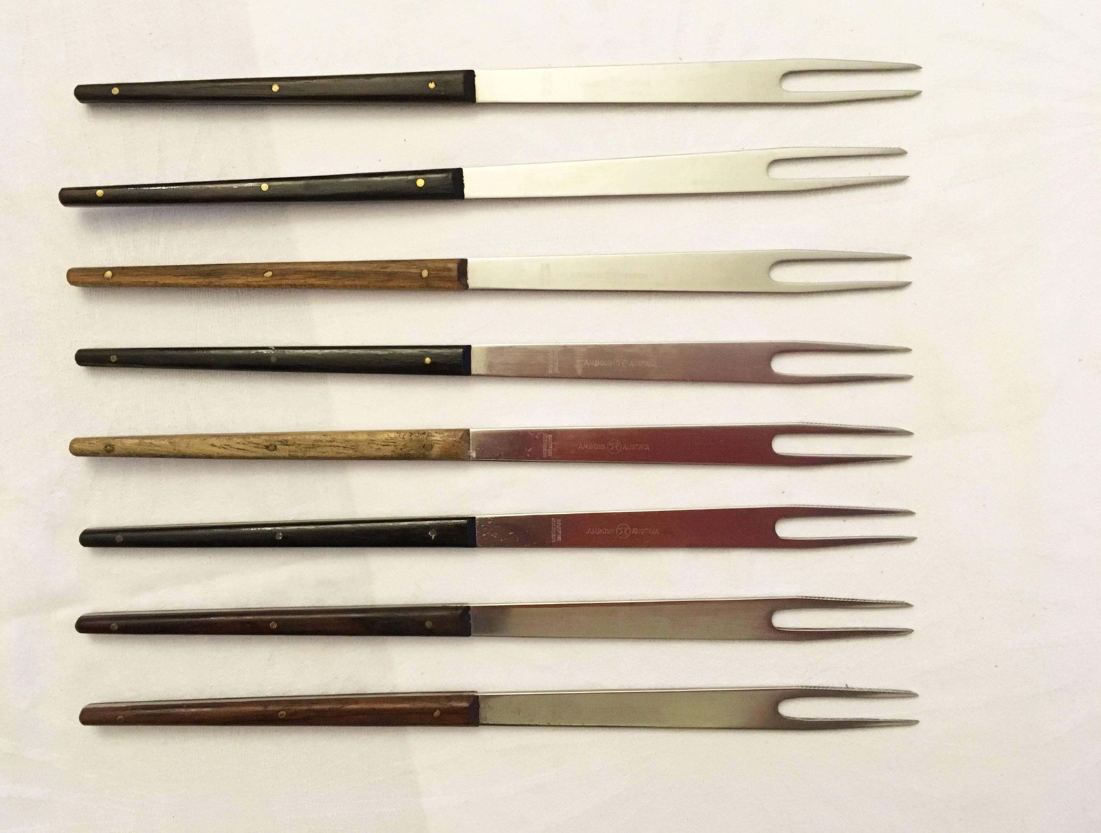 Stainless Hardwood Fondue Forks By Carl Auböck For Amboss Austria photo furniture