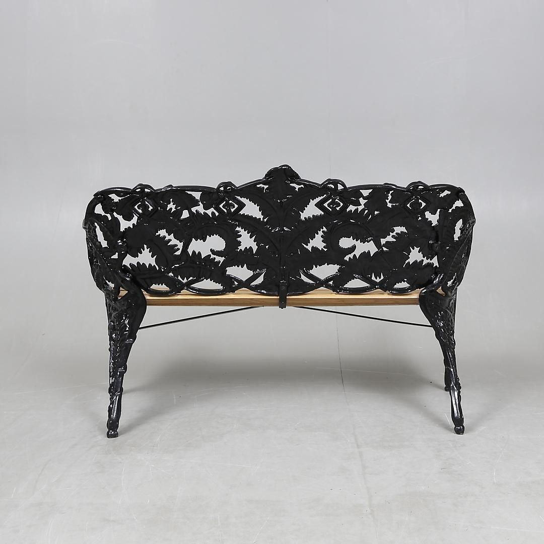 3778.0 Swedish Park Garden Steel Bench Settee photo