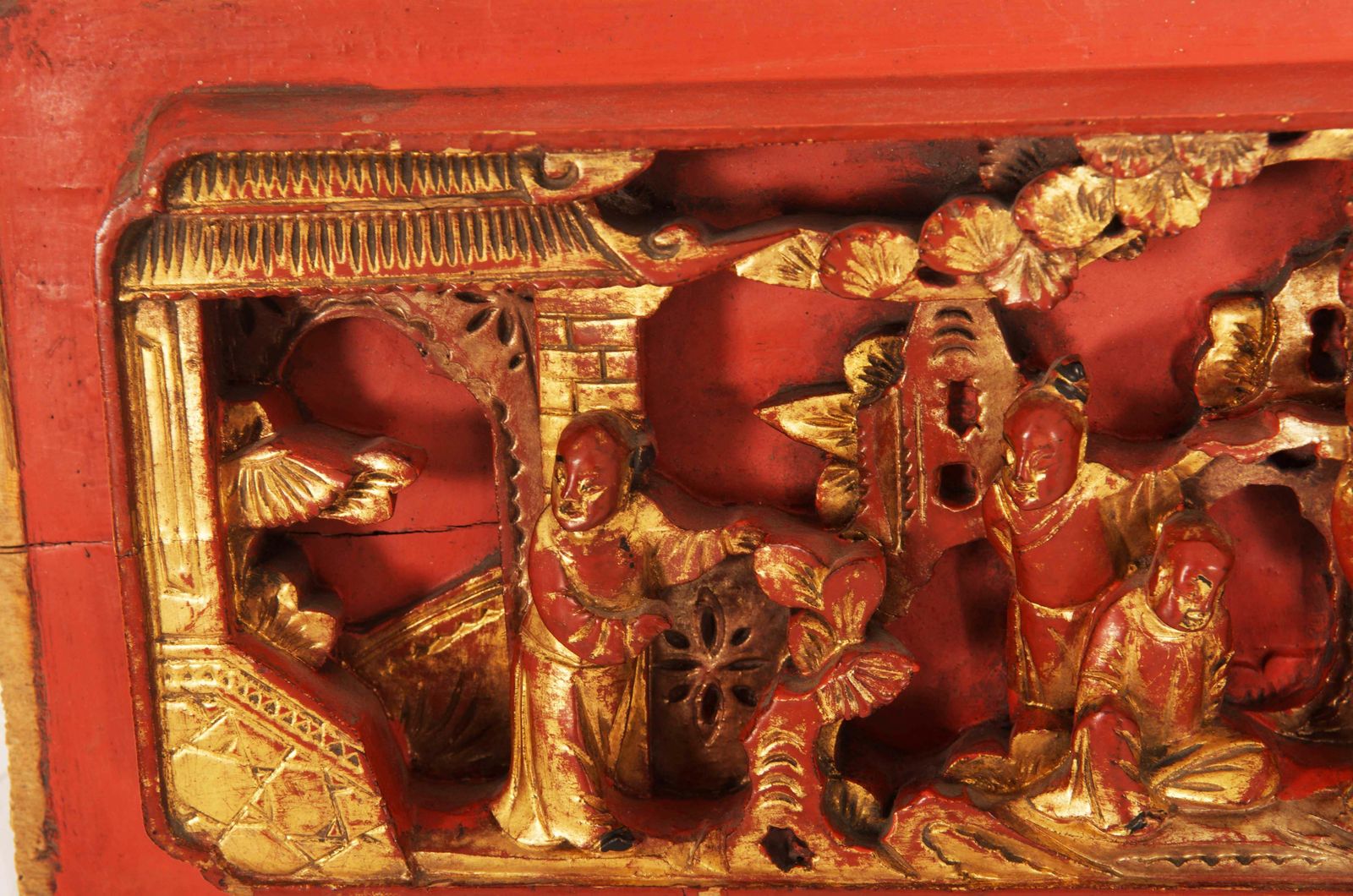 Chinese Carved Wooden Gilded Panel Wall Decoration photo 301.0
